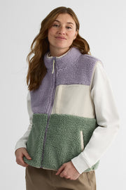 Veste ouatée color block – Femme && LAVANDE