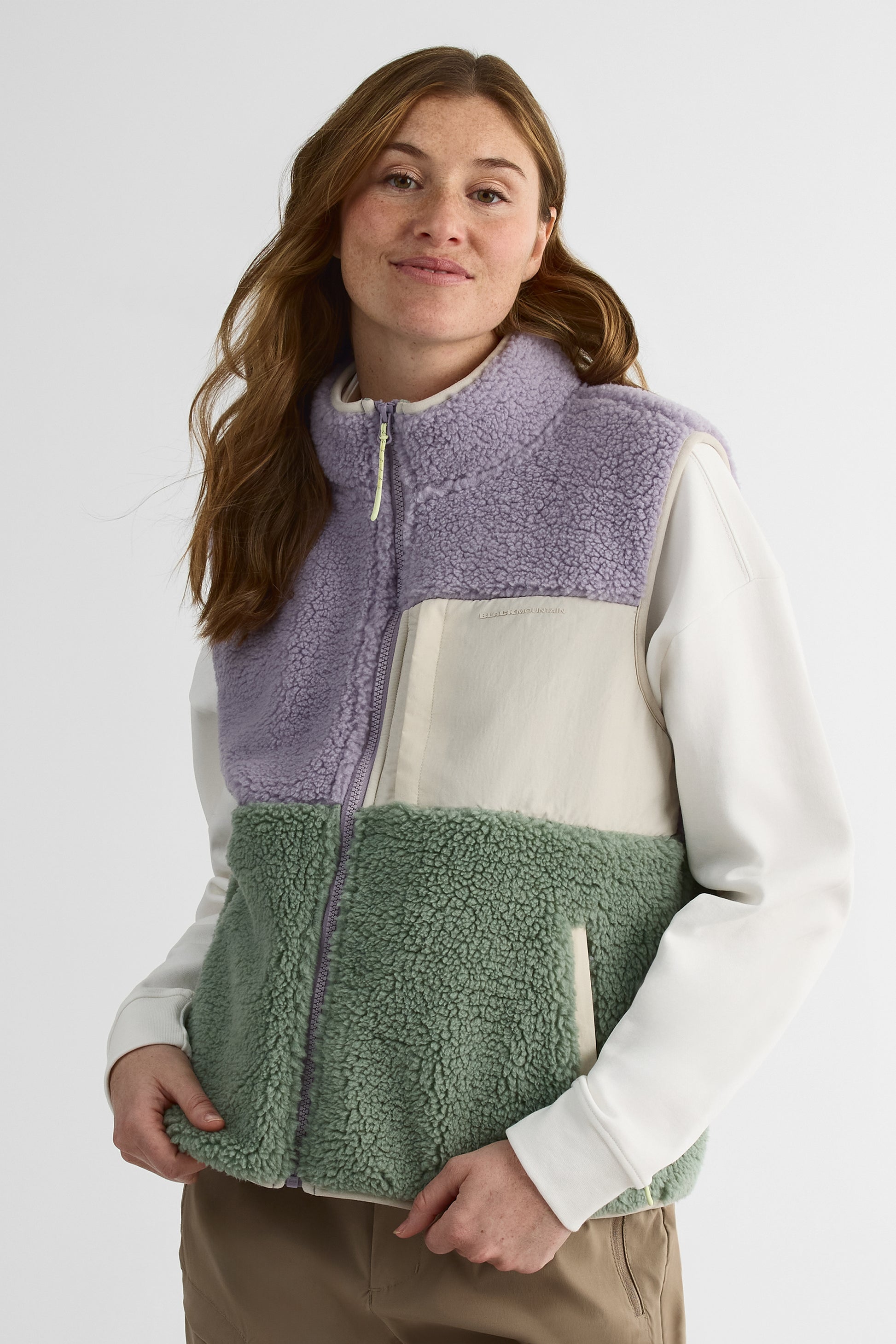Veste ouatée color block – Femme && LAVANDE