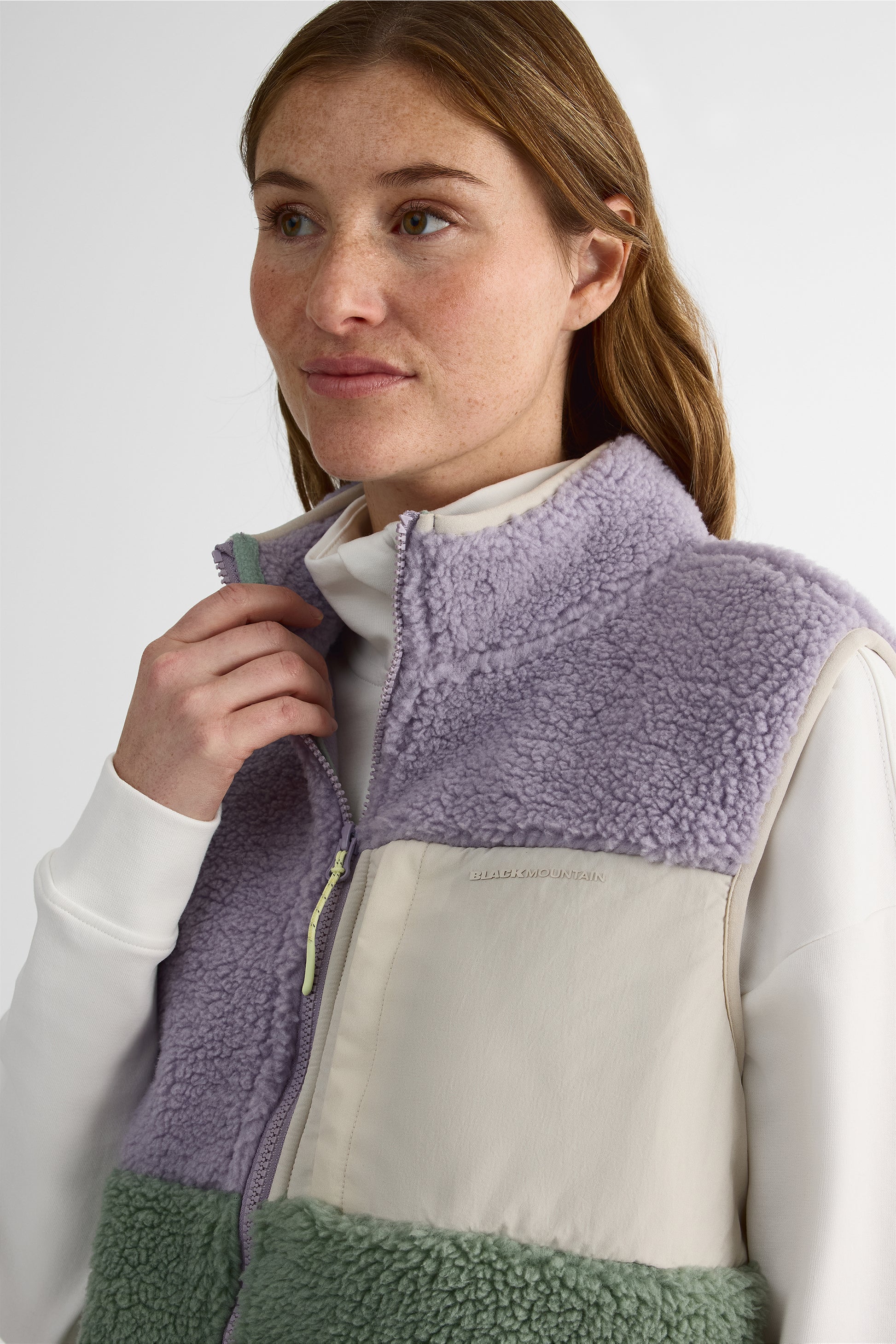 Veste ouatée color block – Femme && LAVANDE