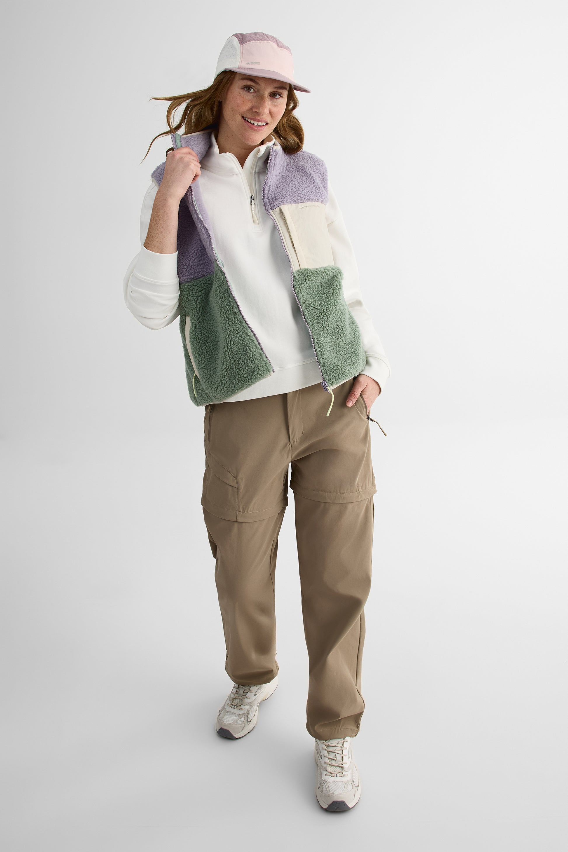 Veste ouatée color block – Femme && LAVANDE