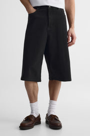 Bermudas denim baggy stretch - Jeune homme && DENIM GRIS