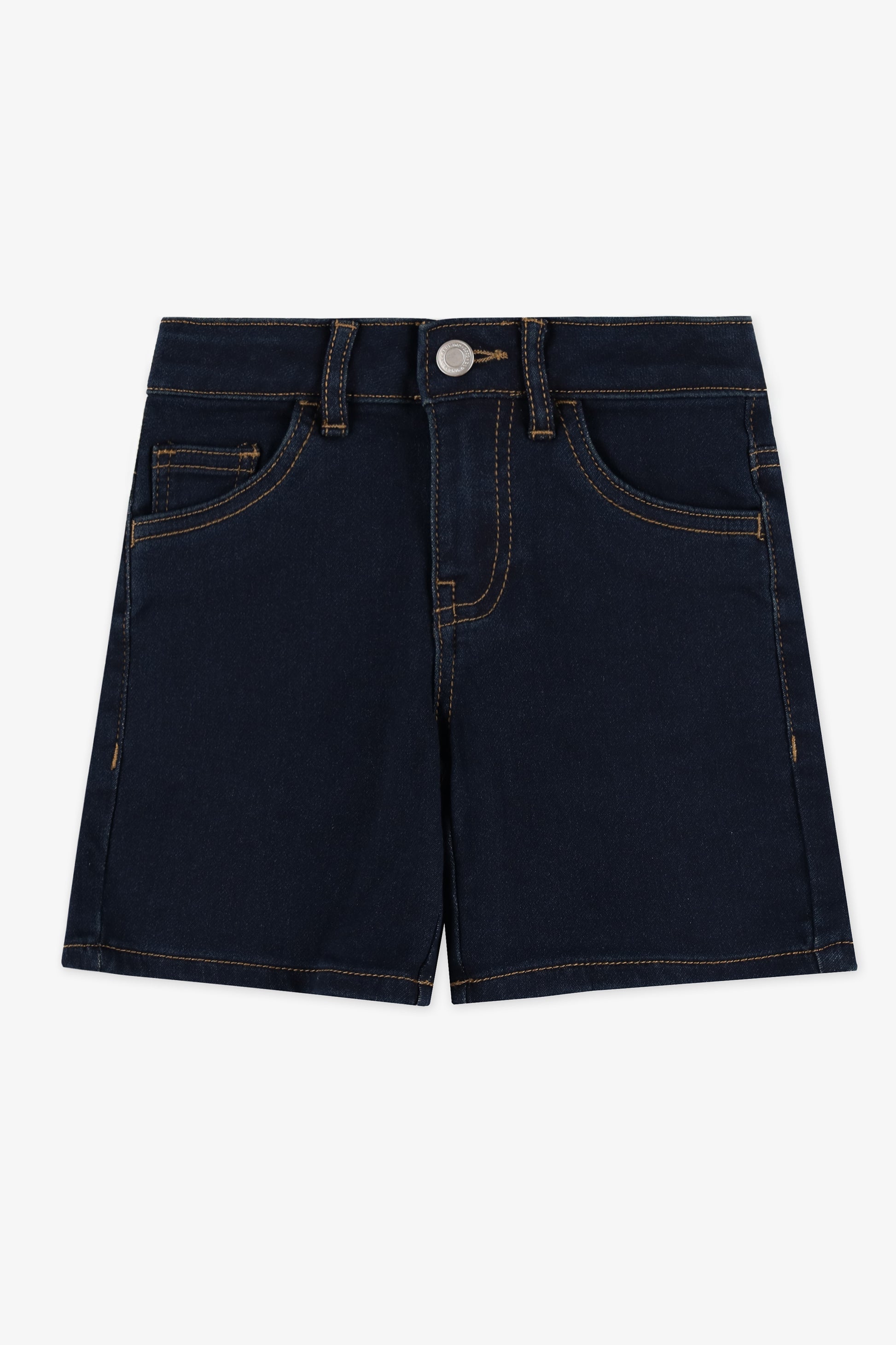 Bermuda en denim stretch - Enfant garçon && INDIGO