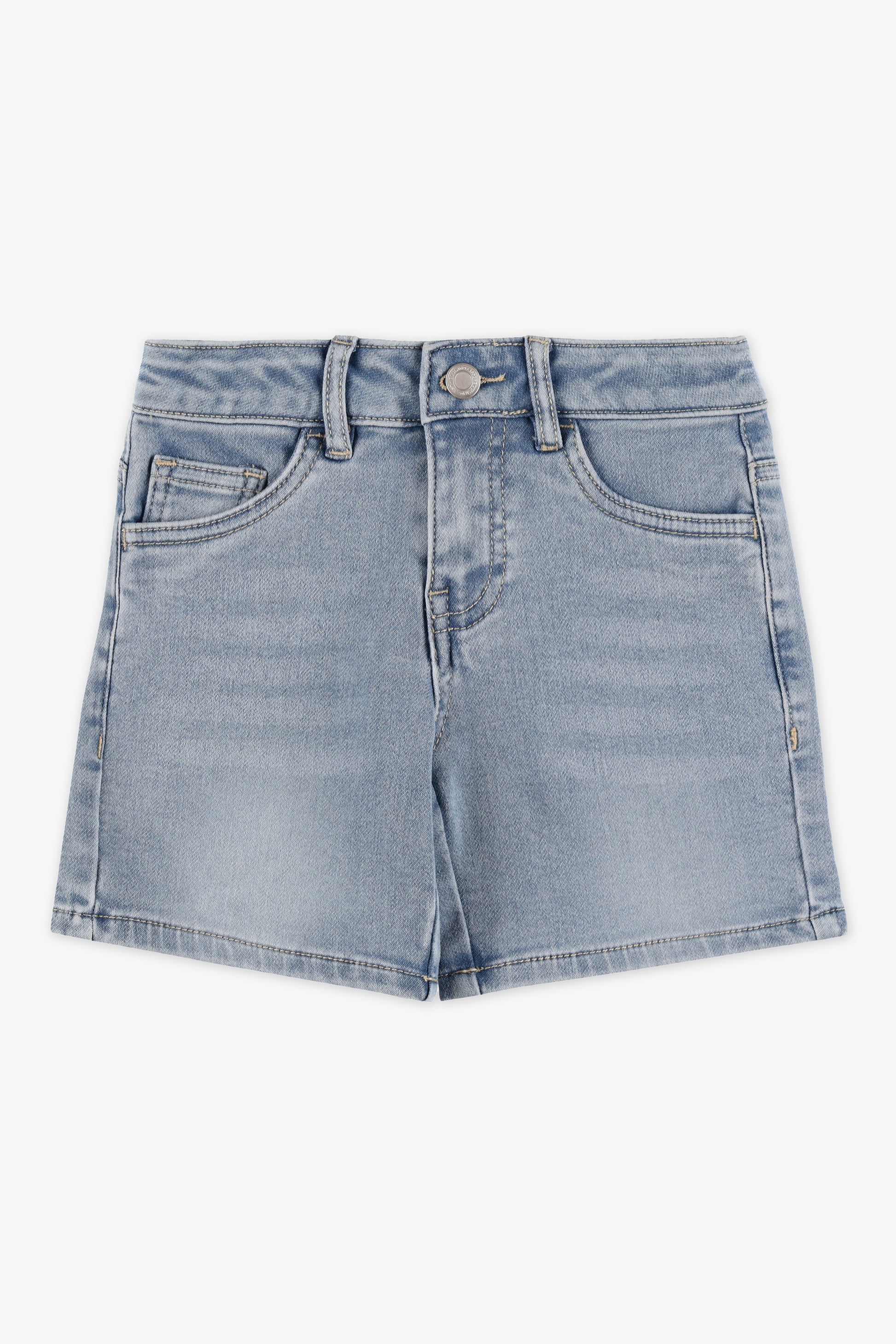 Bermuda en denim stretch - Enfant garçon && DENIM PALE