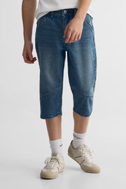 Capri denim stretch avec poches - Ado garçons && DENIM