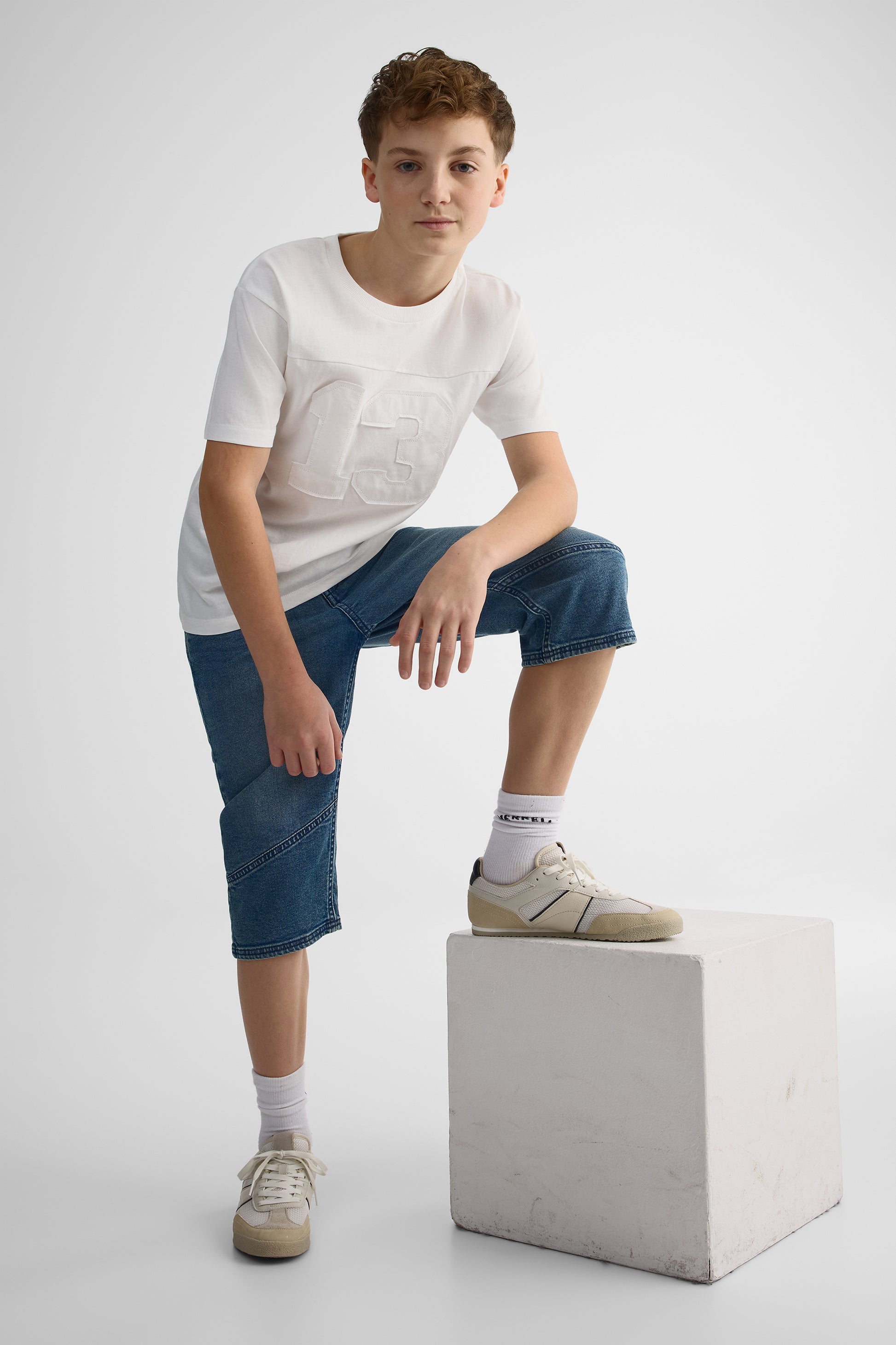 Capri denim stretch avec poches - Ado garçons && DENIM