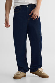 Jeans baggy 5 poches en denim - Ado garçon && INDIGO