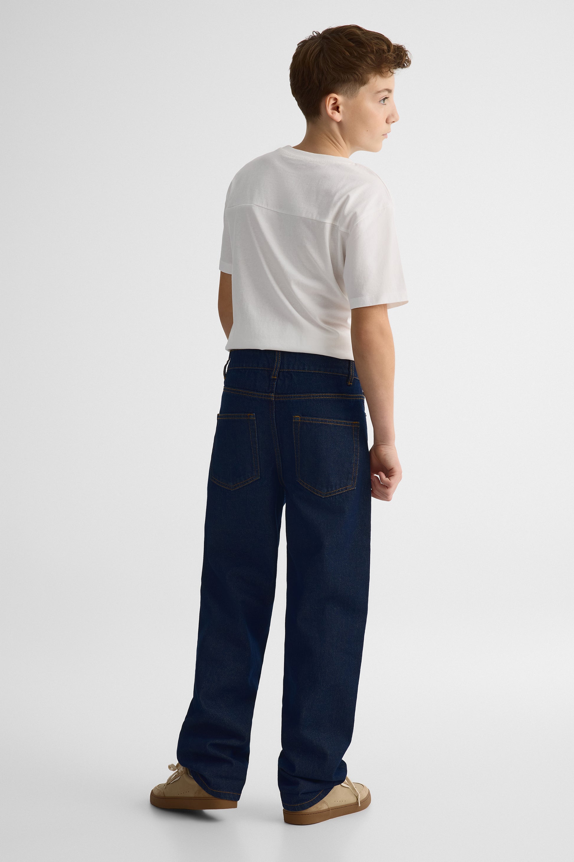 Jeans baggy 5 poches en denim - Ado garçon && INDIGO