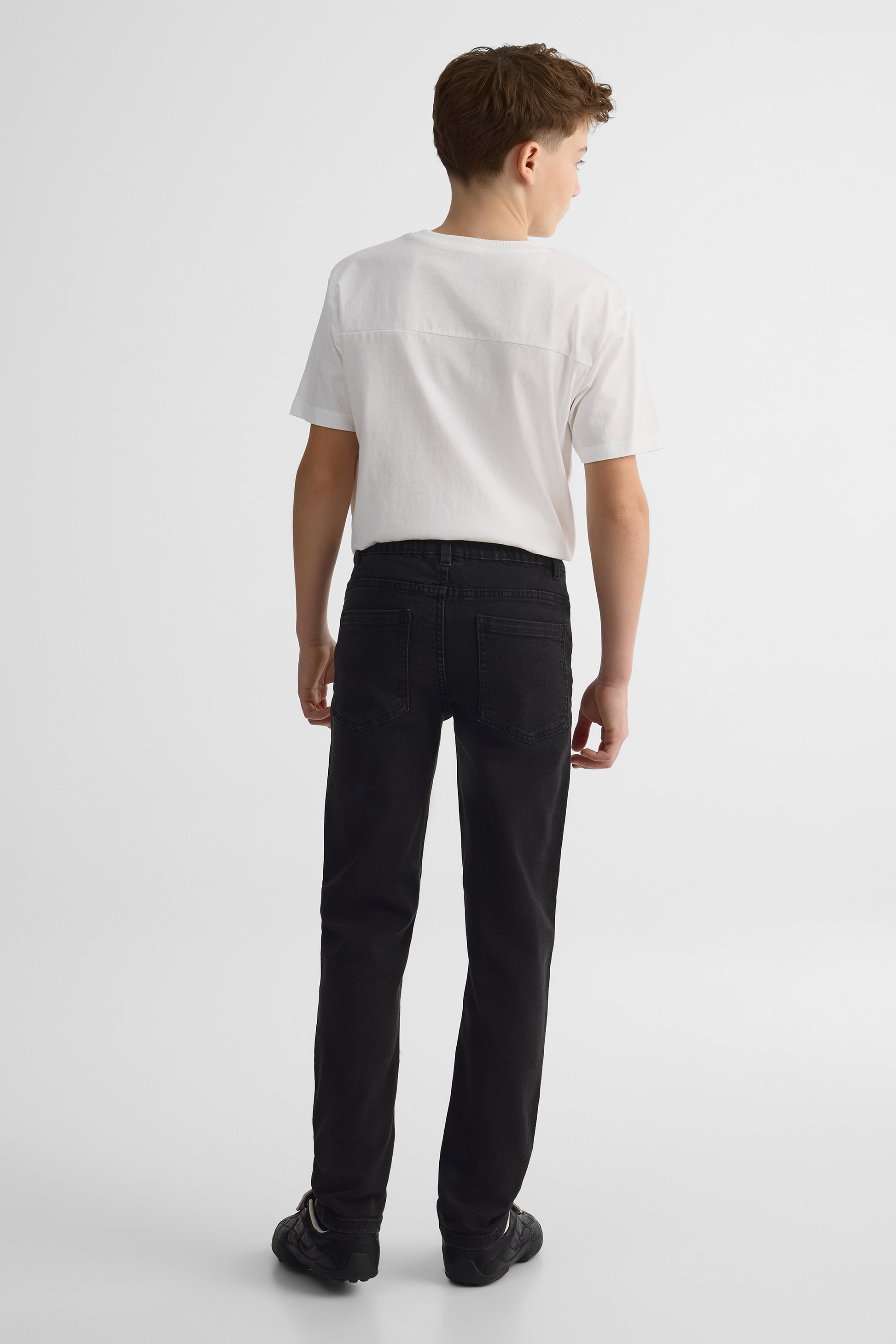 Jeans Pull On Élastique - Ado garçon && DENIM NOIR