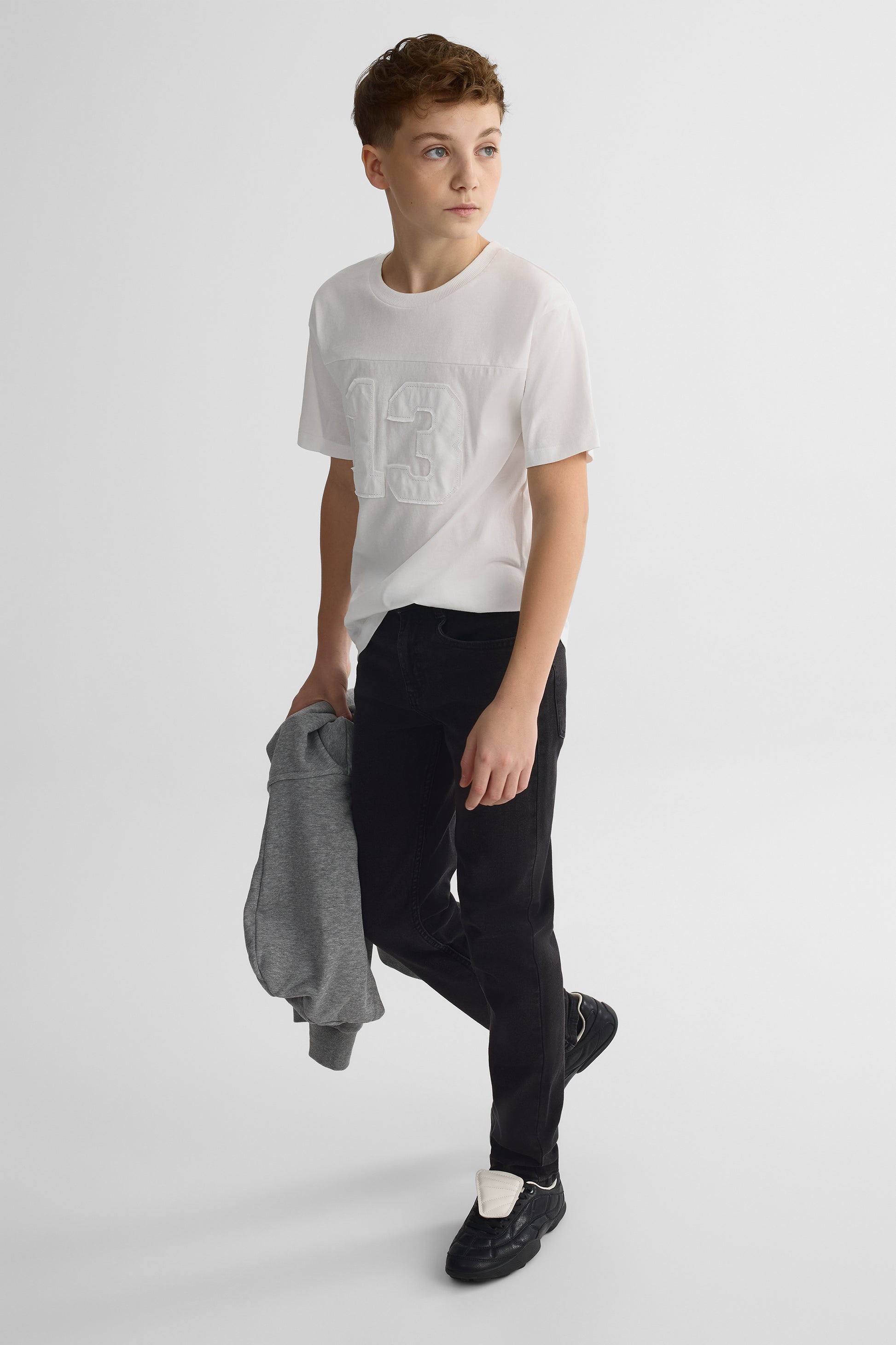 Jeans Pull On Élastique - Ado garçon && DENIM NOIR