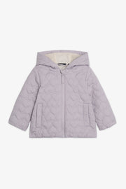 Manteau matelassé cœur - Bébé fille && GRIS