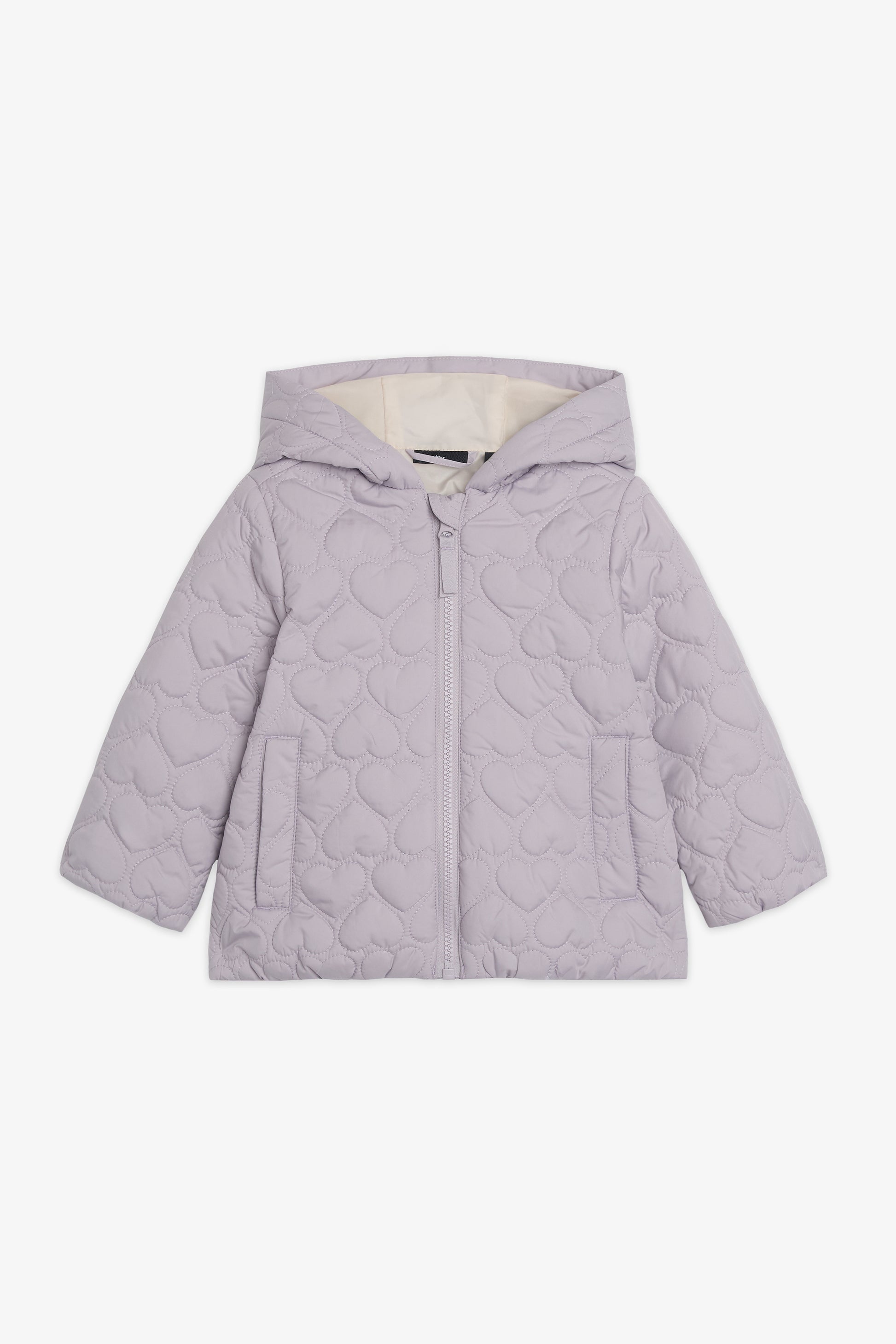 Manteau matelassé cœur - Bébé fille && GRIS