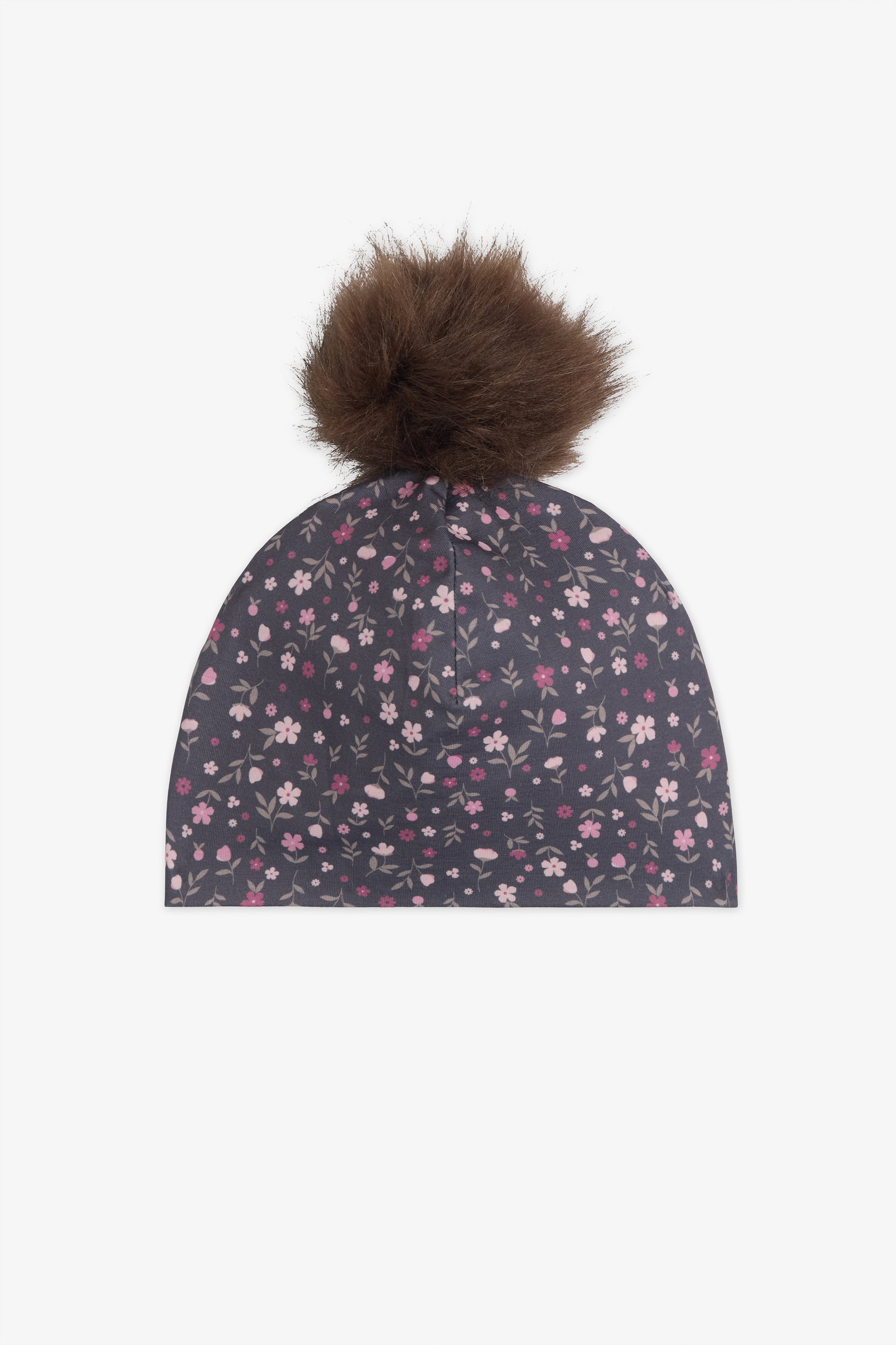 Tuque en jersey imprimé – Bébé fille && BRUN/MULTI