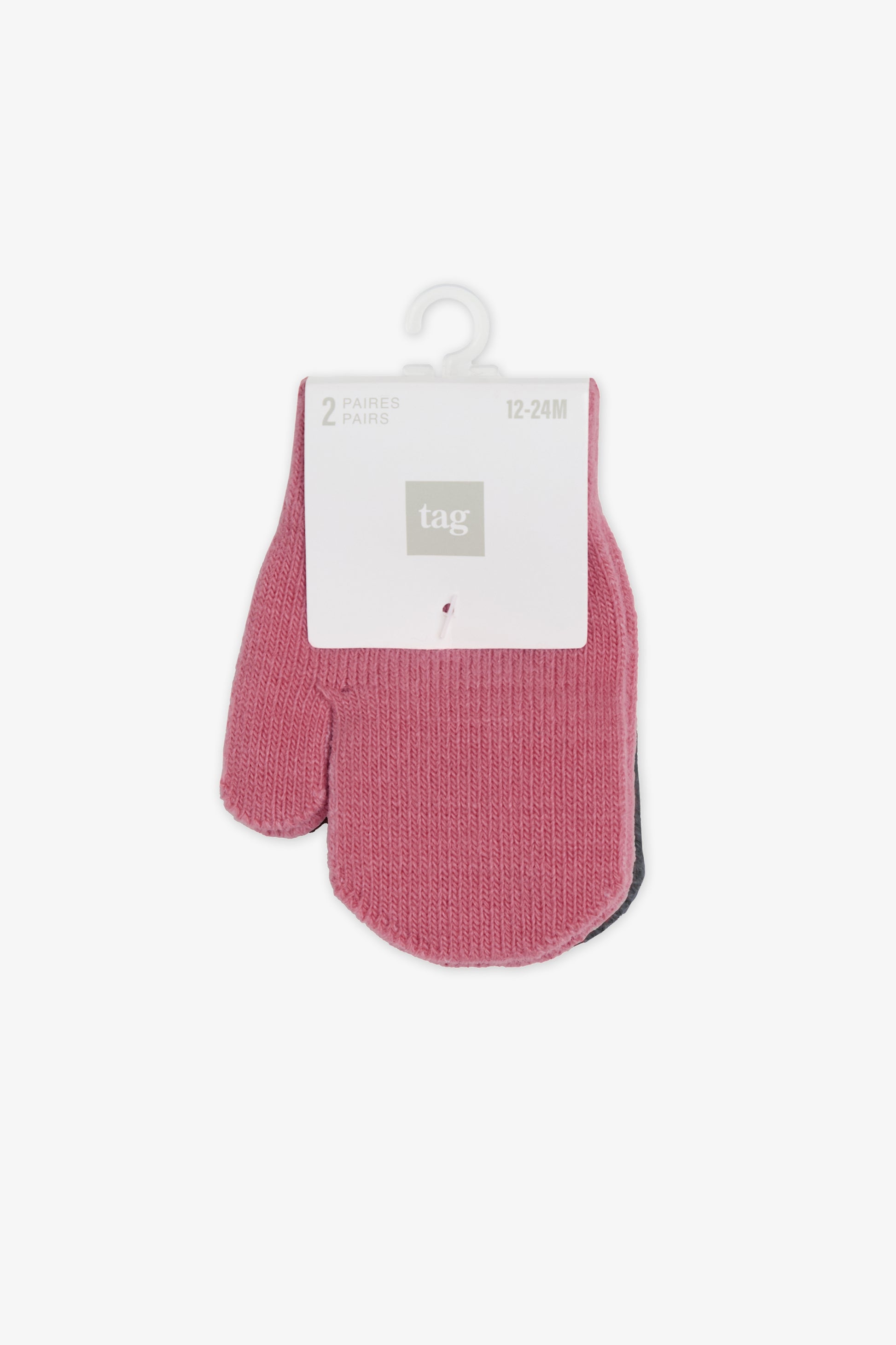 Pack de 2 mitaines tricotées - Bébé fille && FRAMBOISE