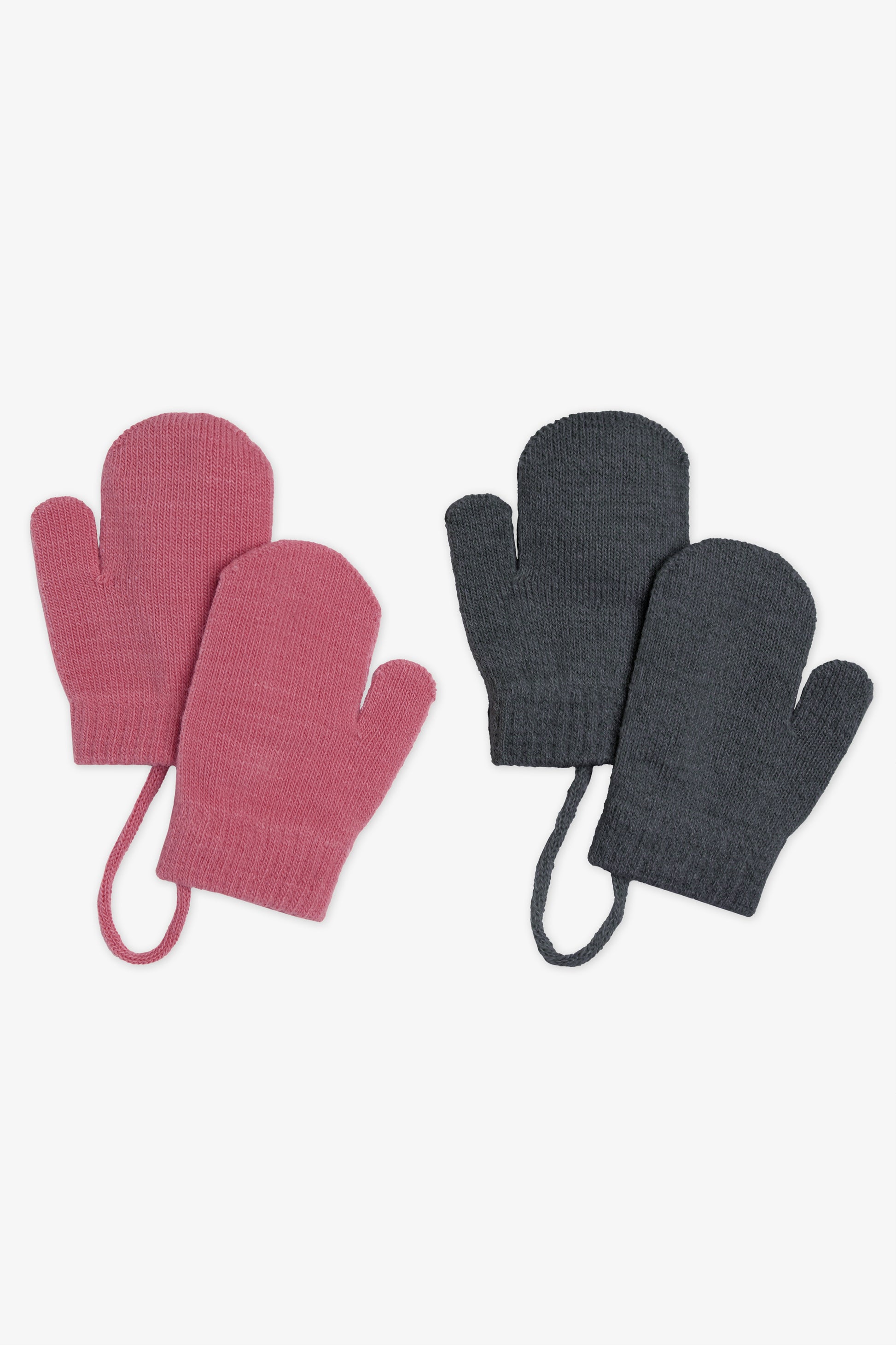Pack de 2 mitaines tricotées - Bébé fille && FRAMBOISE