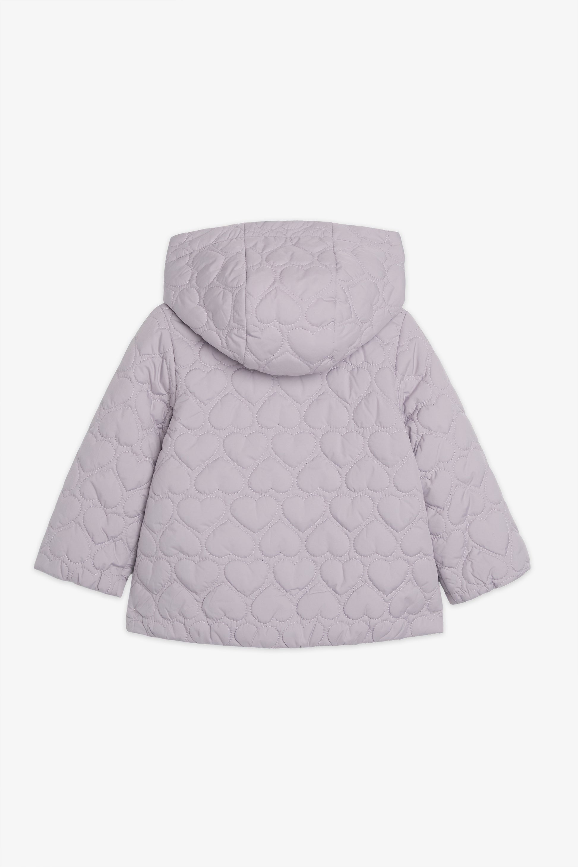 Manteau matelassé cœur - Bébé fille && GRIS