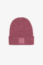 Tuque en tricot à revers – Bébé fille && ROSE