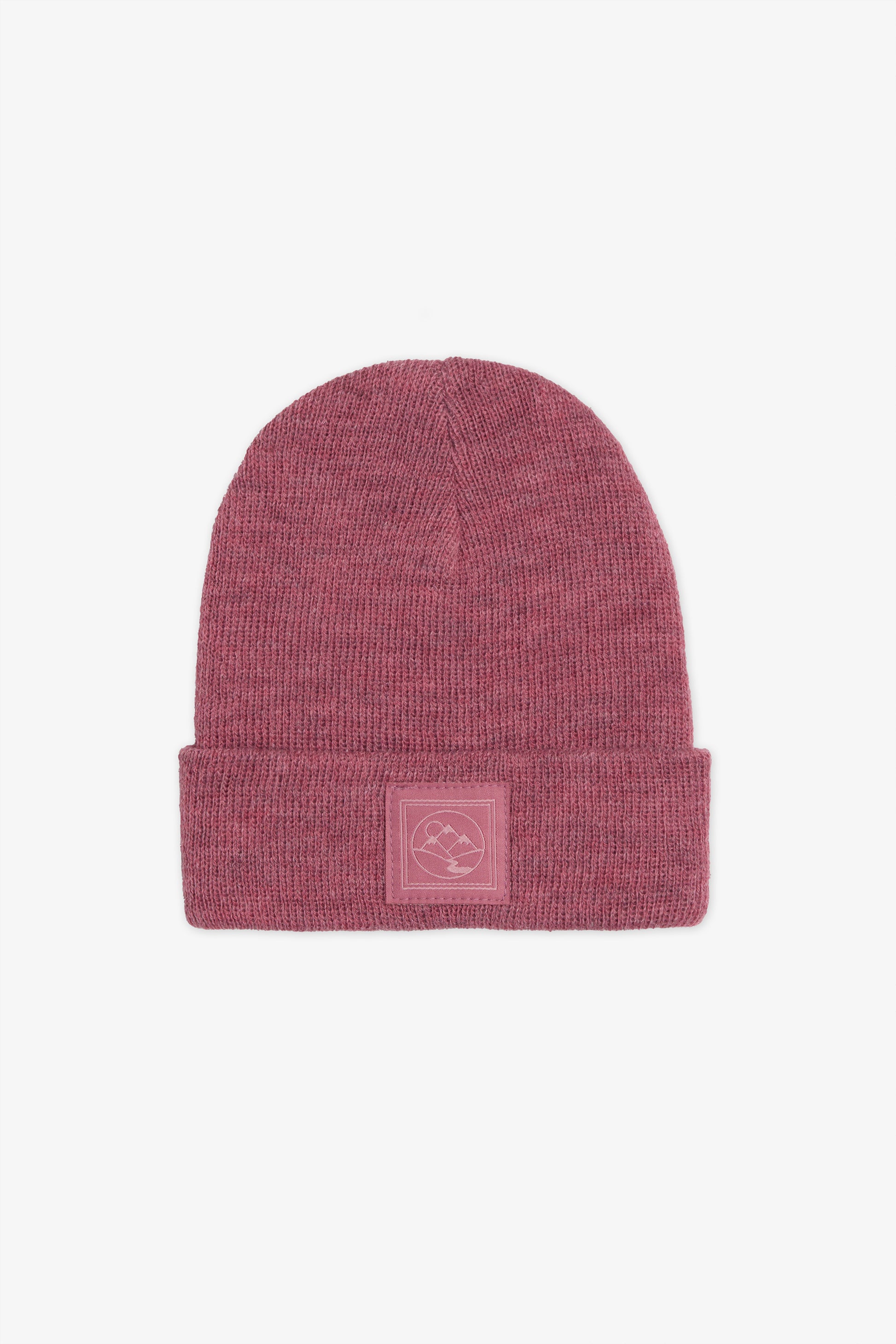 Tuque en tricot à revers – Bébé fille && ROSE