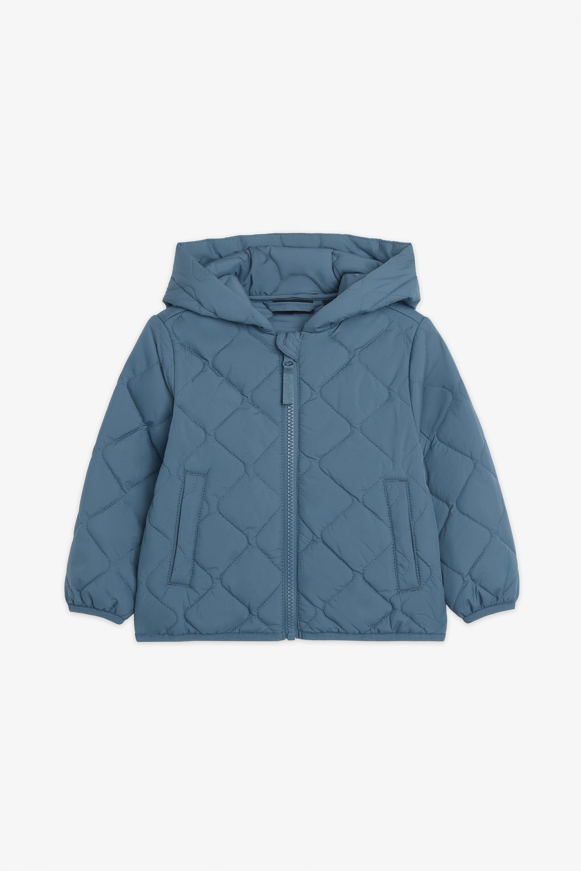 Manteau matelassé ultra-léger avec capuchon - Bébé garçon && BLEU ACIER