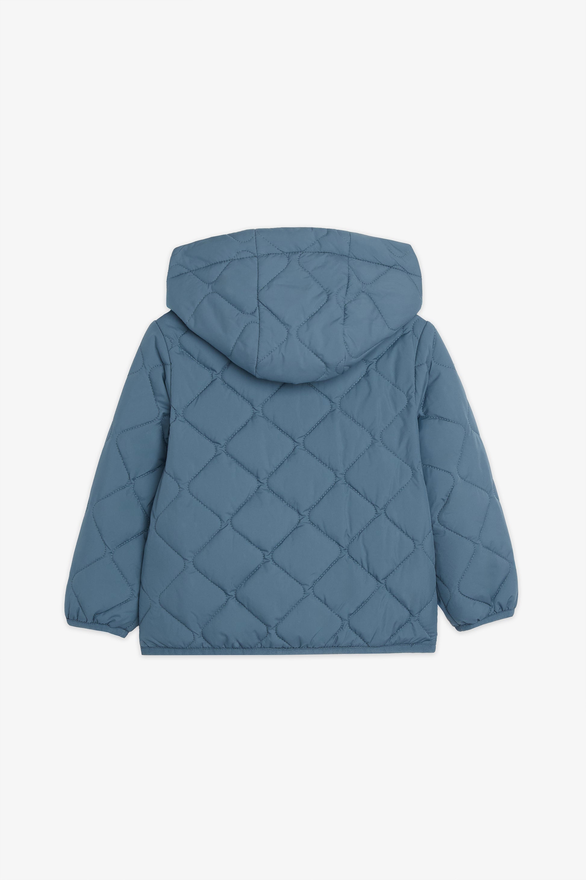 Manteau matelassé ultra-léger avec capuchon - Bébé garçon && BLEU ACIER
