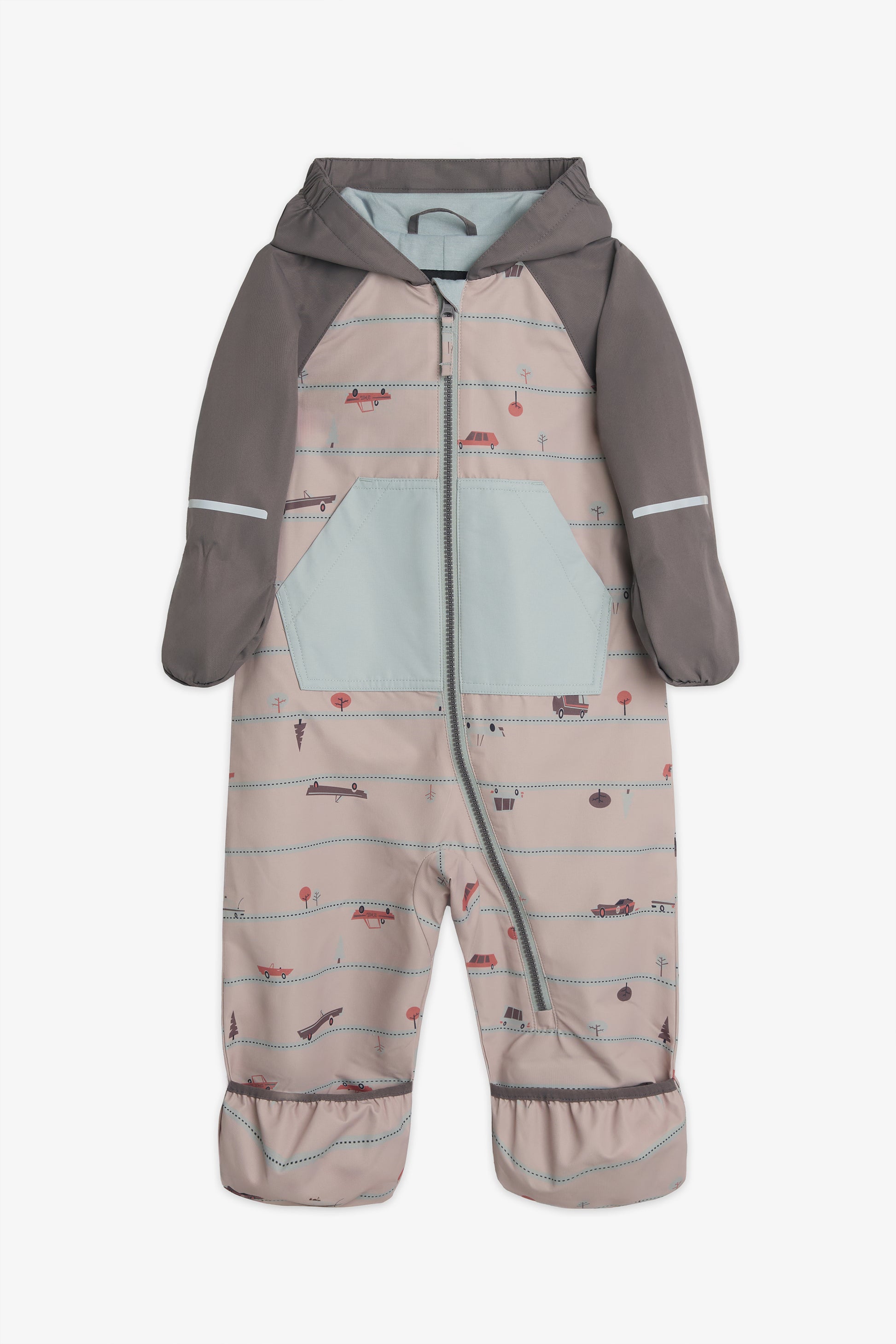 Combinaison imperméable colorblock - Bébé fille && GRIS MULTI