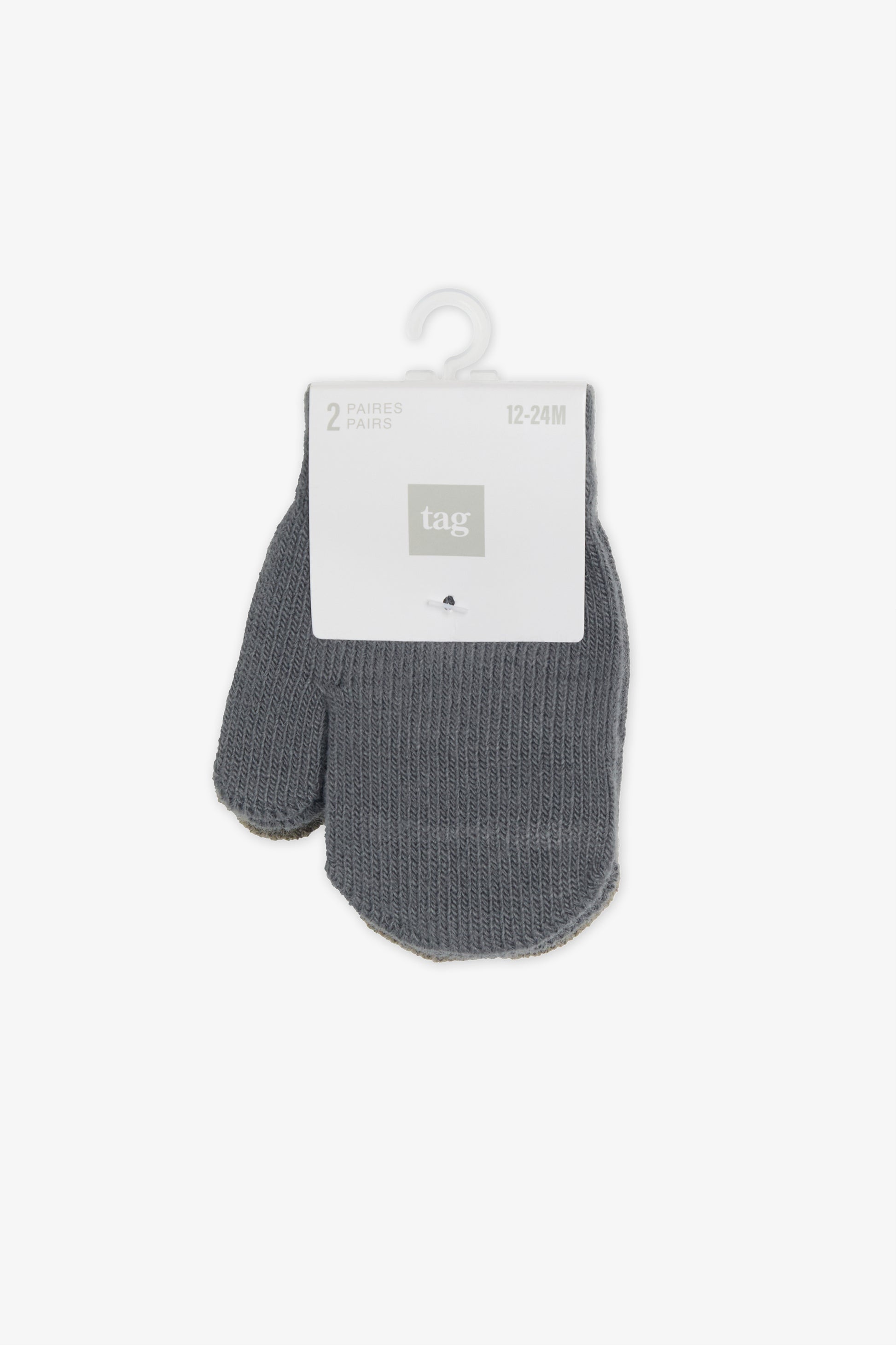 Pack de 2 mitaines en tricot - Enfant garçon - Aubainerie