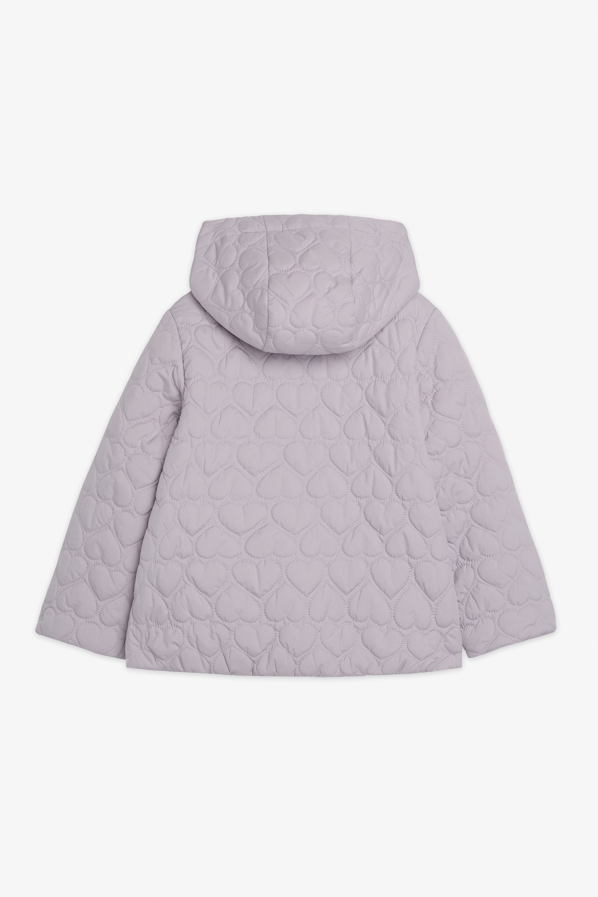 Manteau léger matelassé coeurs - Enfant fille && GRIS