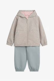 Ensemble nylon 2 pièces avec capuchon - Enfant fille && BEIGE/MULTI