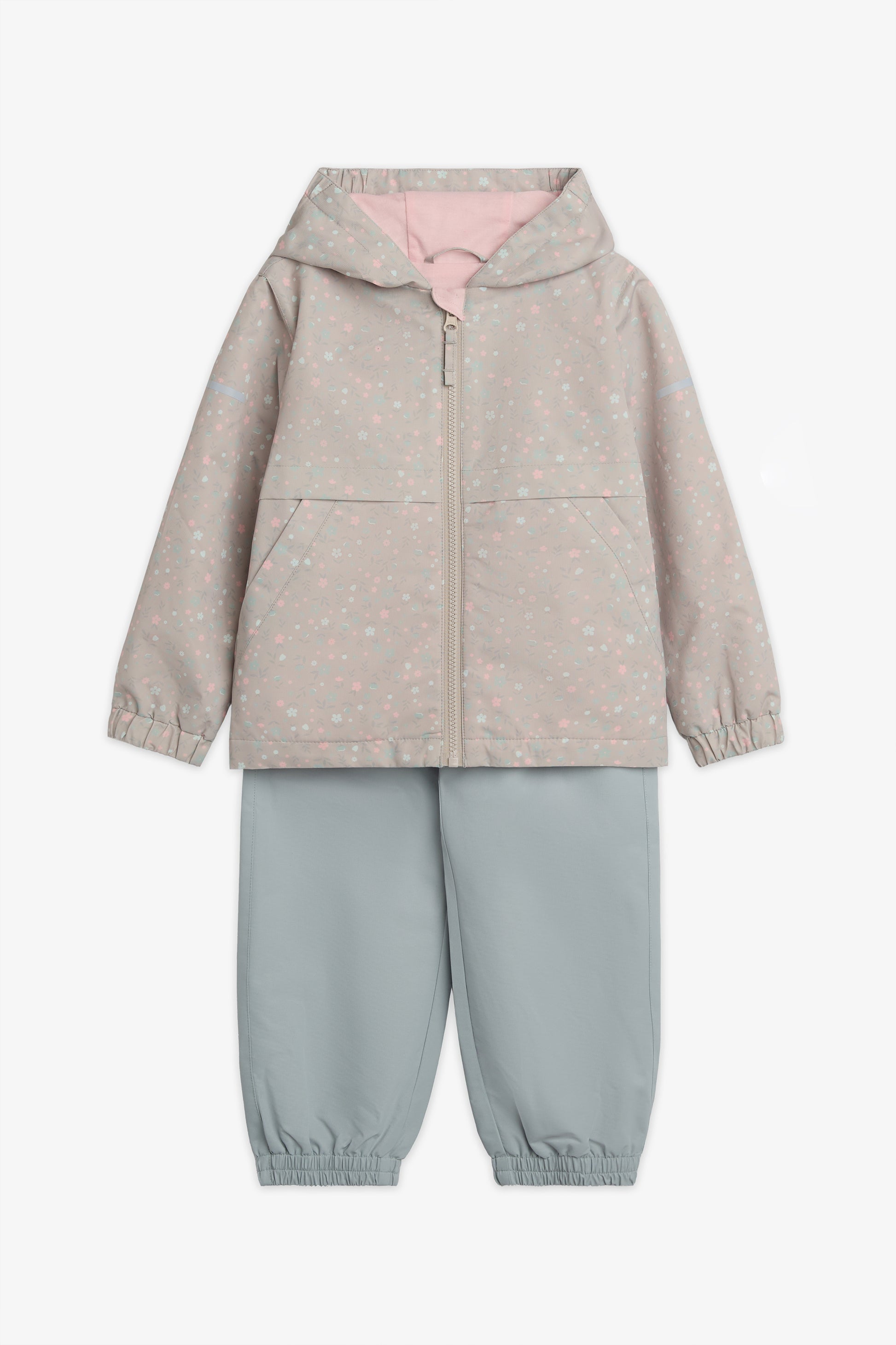 Ensemble nylon 2 pièces avec capuchon - Enfant fille && BEIGE/MULTI