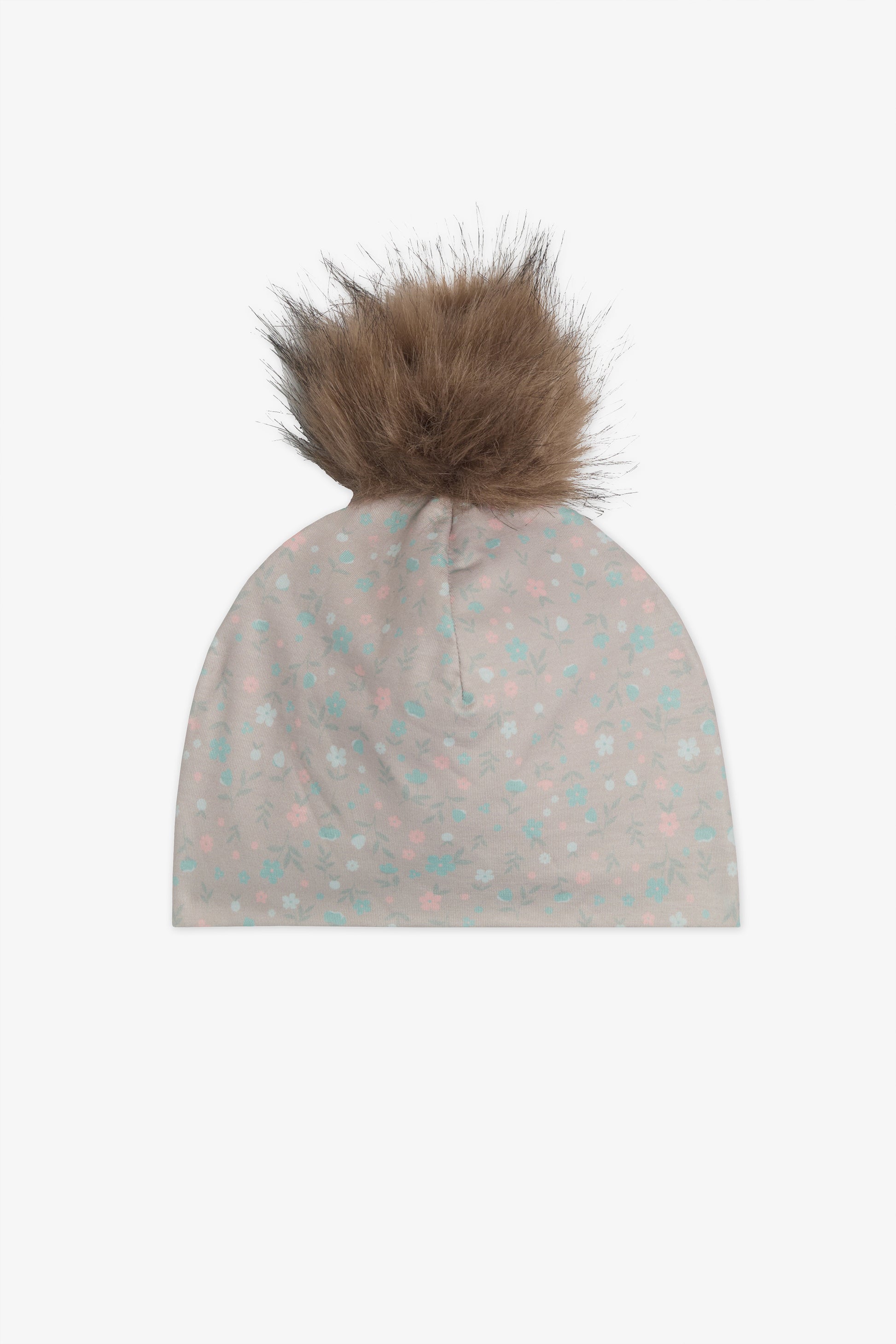Tuque cloche en jersey imprimé - Enfant fille && BEIGE/MULTI