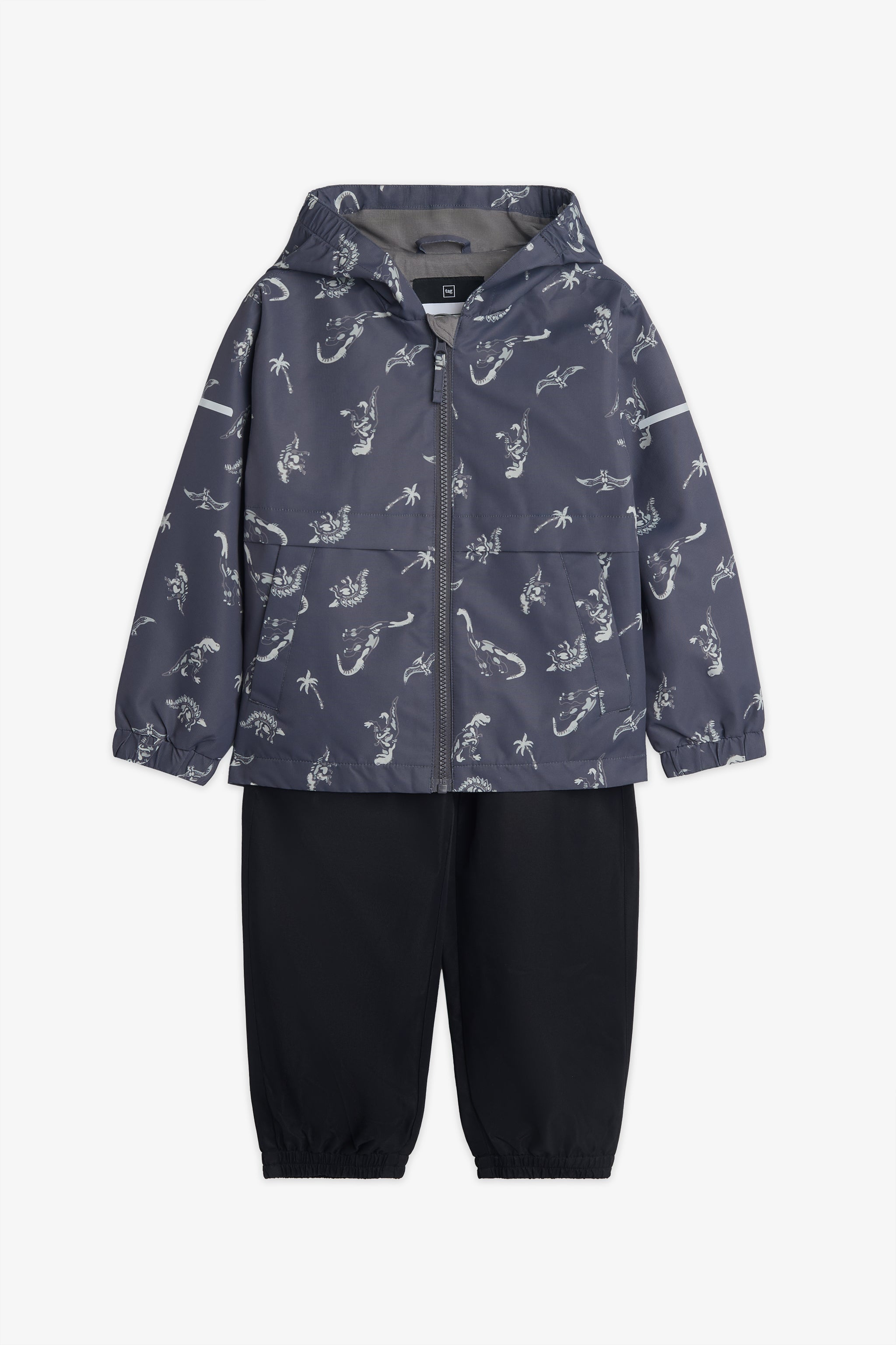 Ensemble nylon 2 pièces avec capuchon - Enfant garçon && CHARBON/MULTI