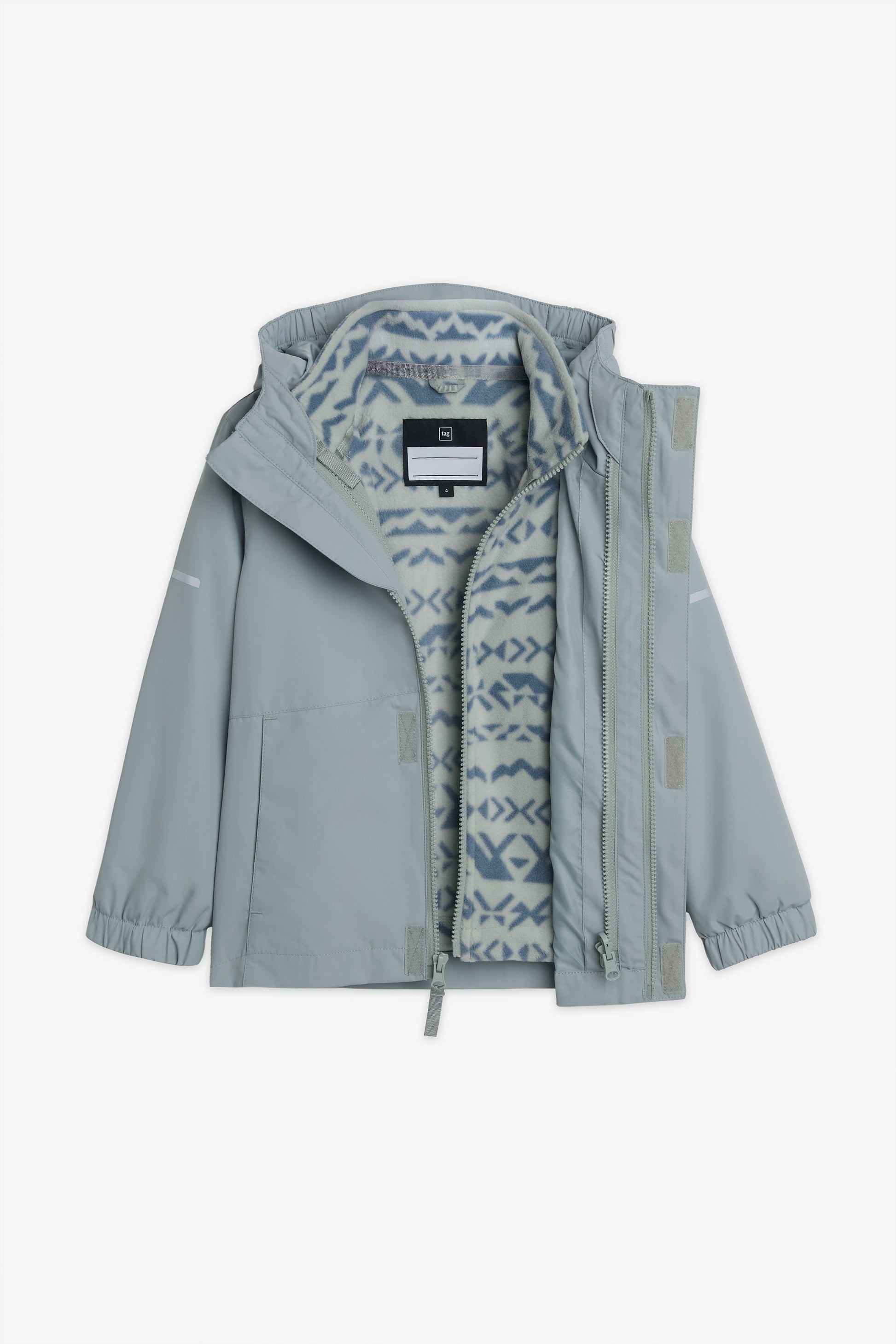 Manteau 3-en-1 résistant à l'eau - Enfant garçon && VERT DE GRIS