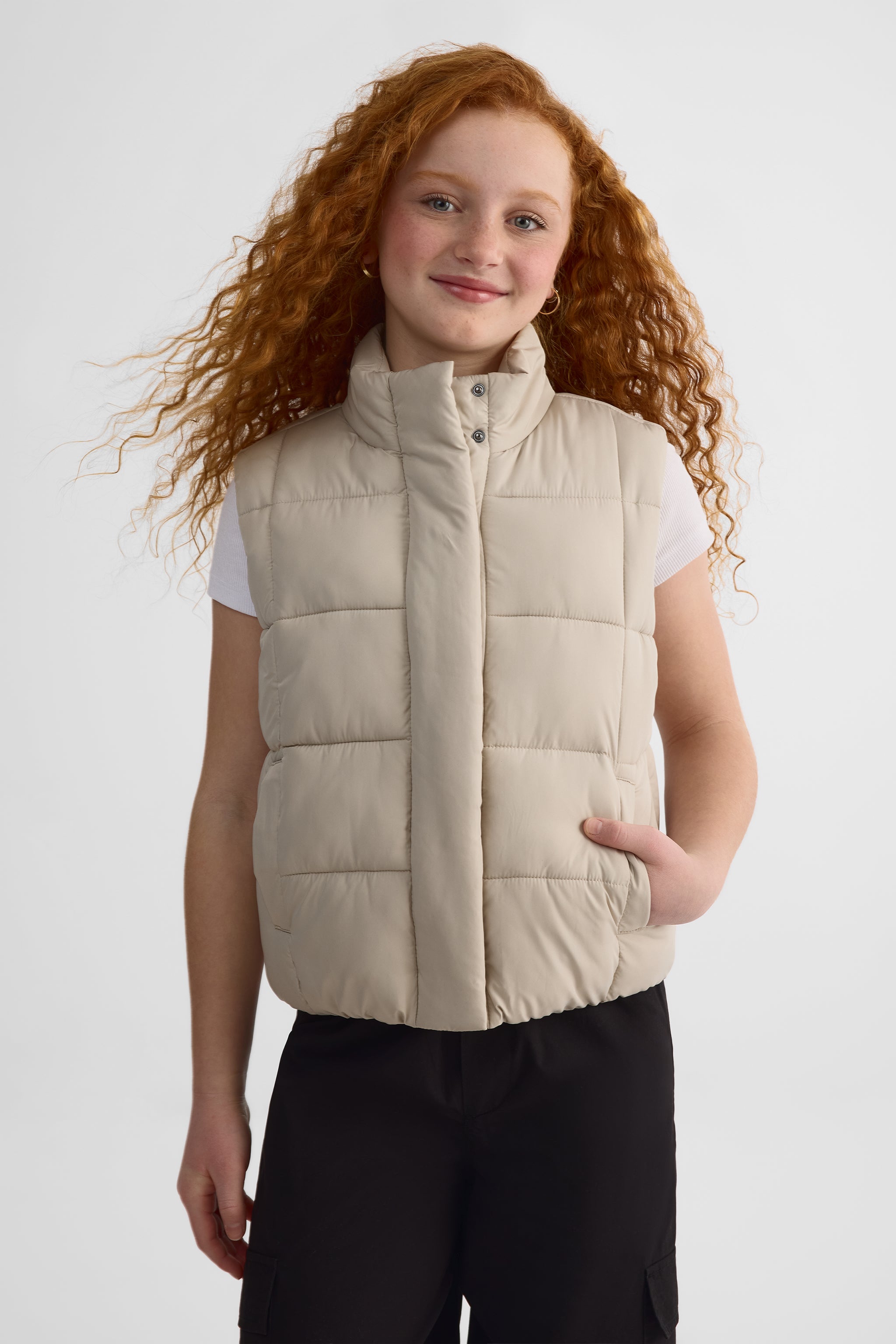 Veste S/manches doublée déperlant – Ado fille && BEIGE