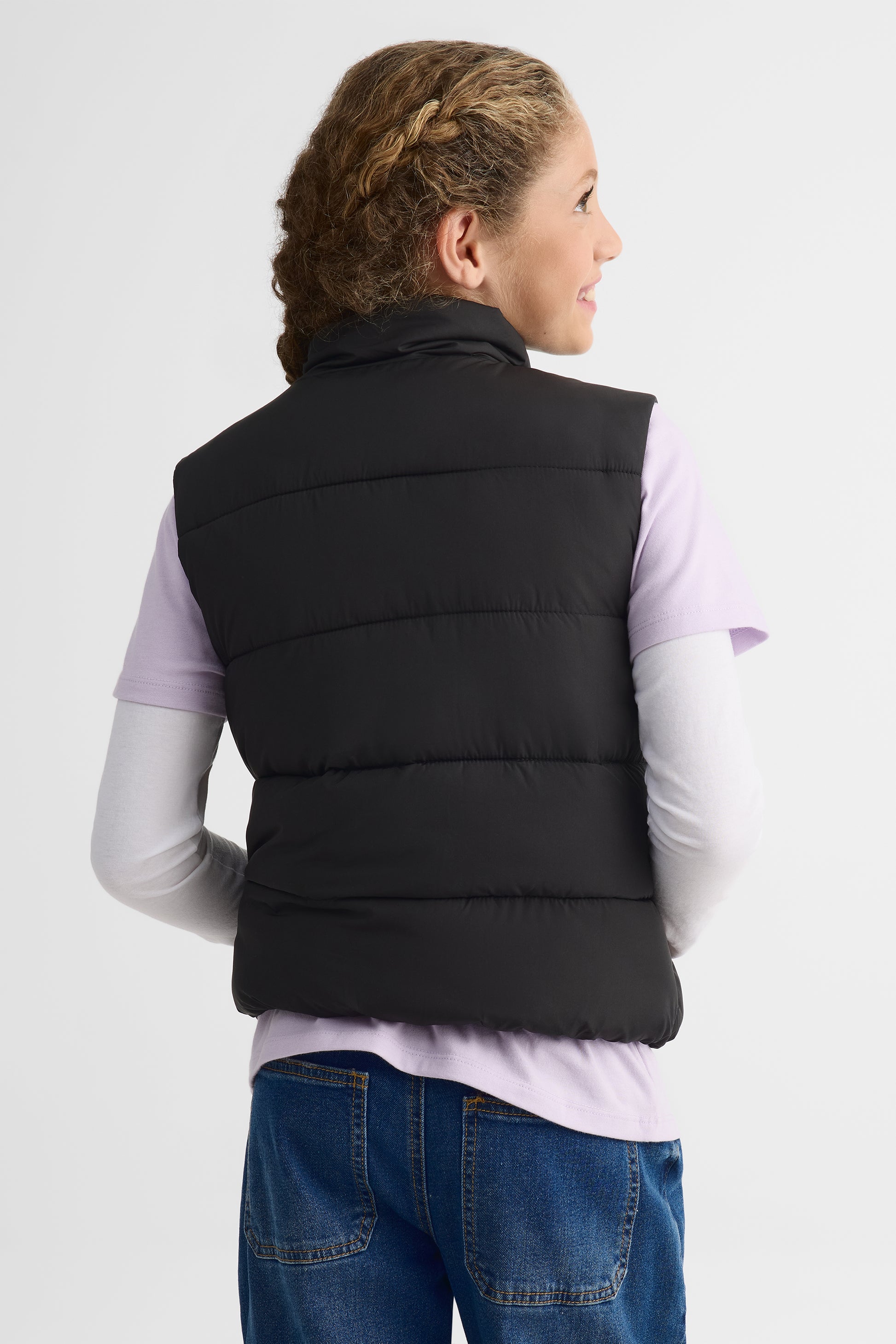 Veste S/manches doublée déperlant – Ado fille && NOIR