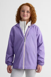 Manteau K-way coupe-vent avec capuchon - Ado fille && MAUVE