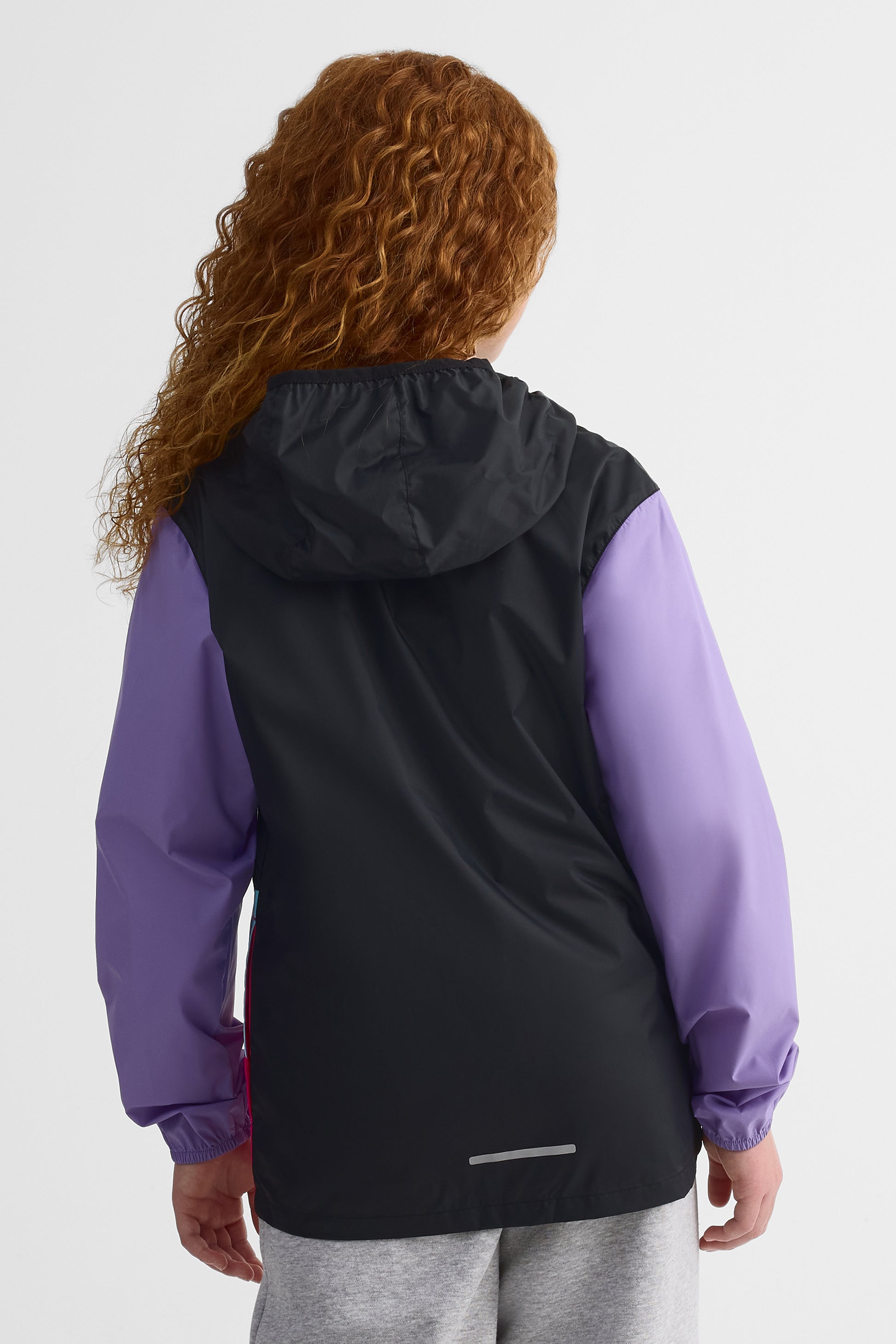 Manteau anorak colorblock avec capuchon - ado fille && NOIR