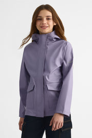 Imperméable capuchon avec poches - Ado fille && MAUVE