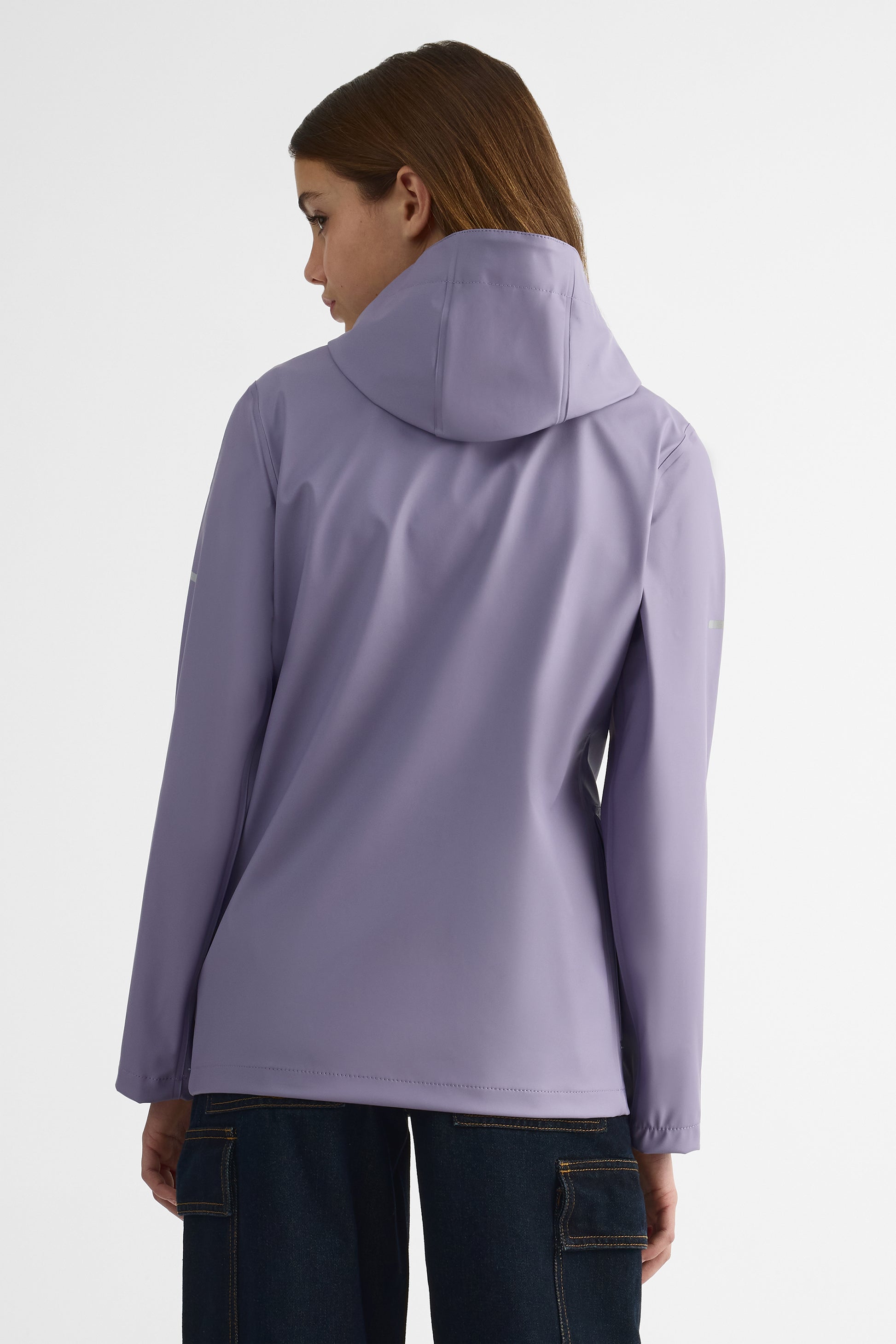 Imperméable capuchon avec poches - Ado fille && MAUVE