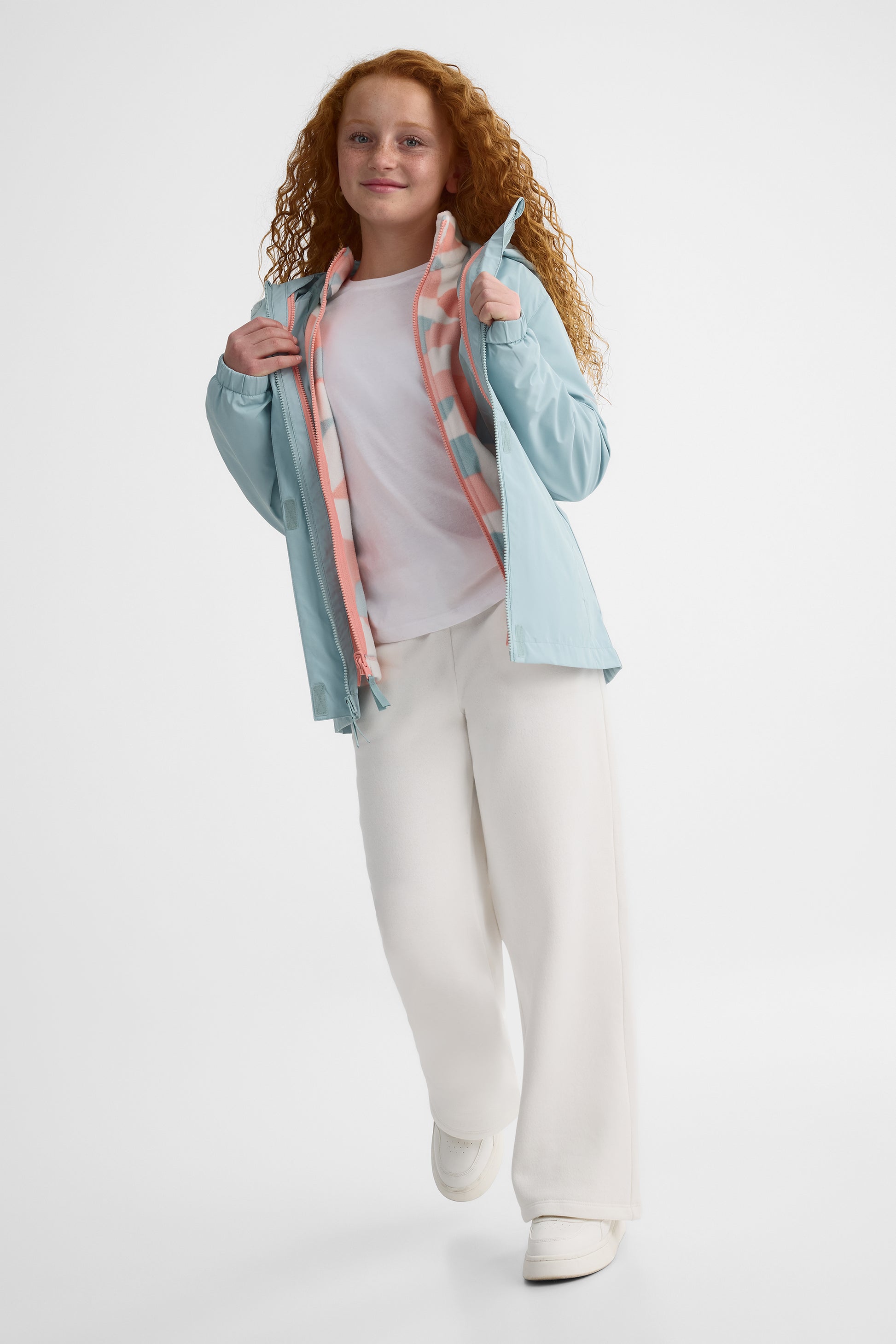 Manteau 3-en-1 avec capuchon - Femme && VERT DE GRIS