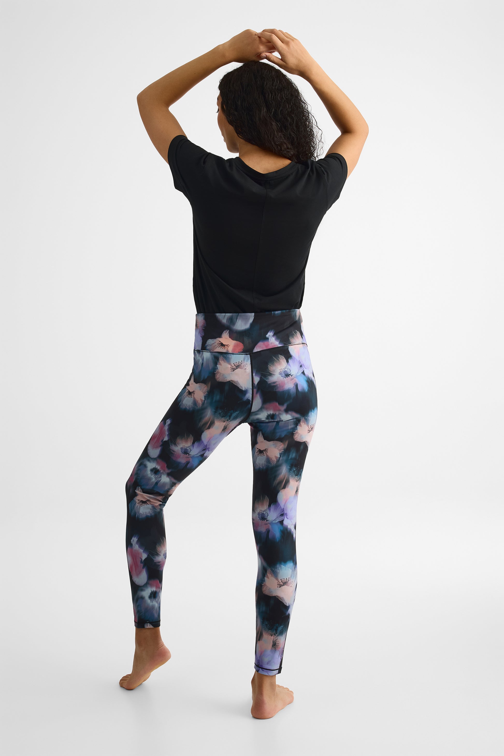 Legging taille haute contrôle ventre - Femme && NOIR/MULTI