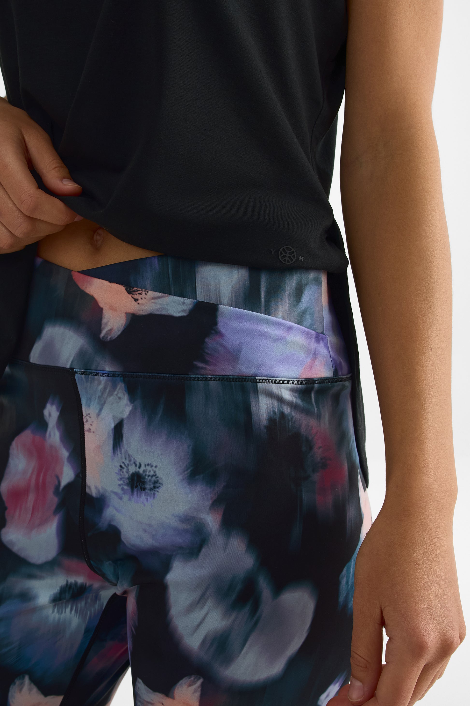 Legging taille haute contrôle ventre - Femme && NOIR/MULTI