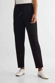 Pantalon taille haute tapered - Femme && NOIR