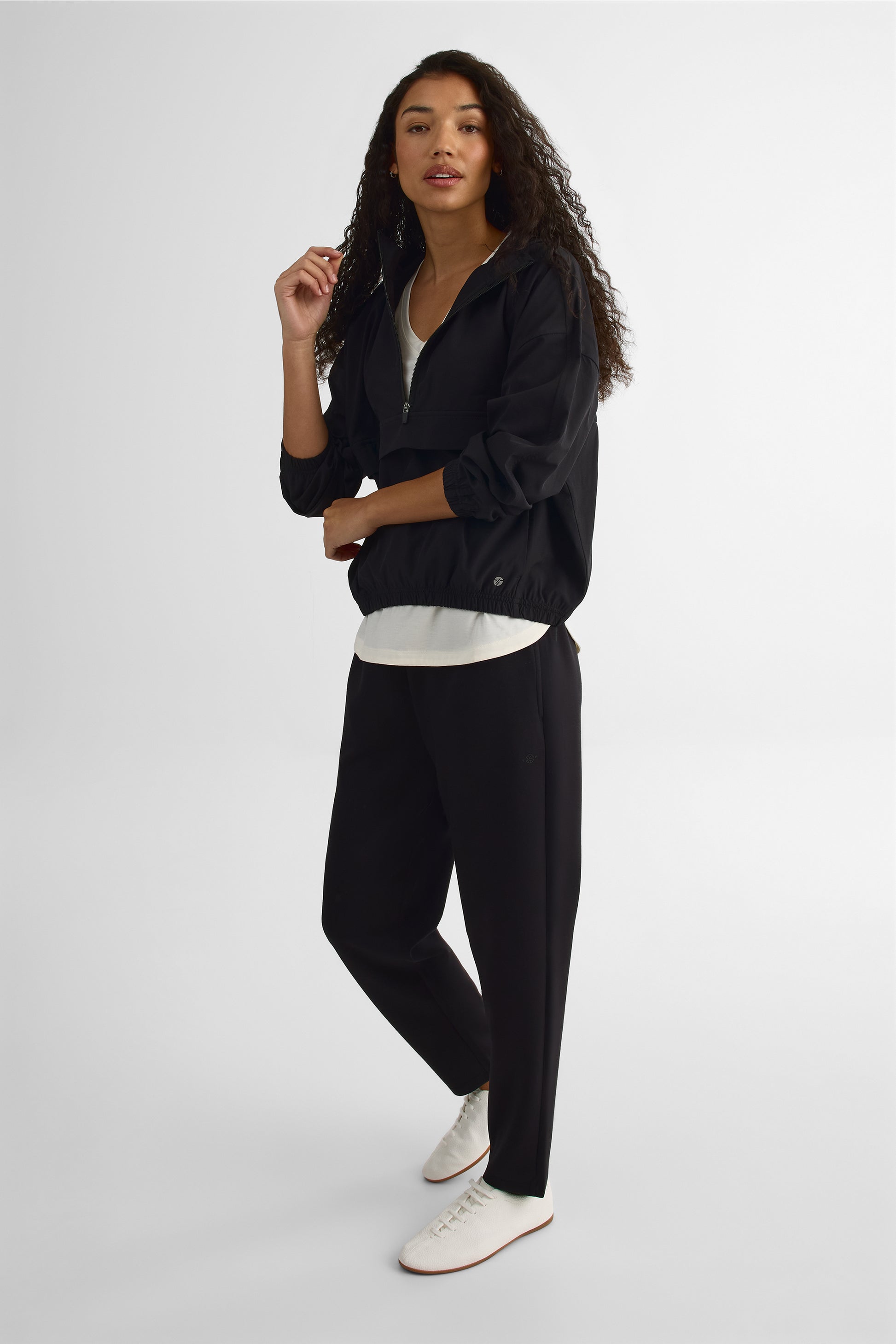 Pantalon taille haute tapered - Femme && NOIR