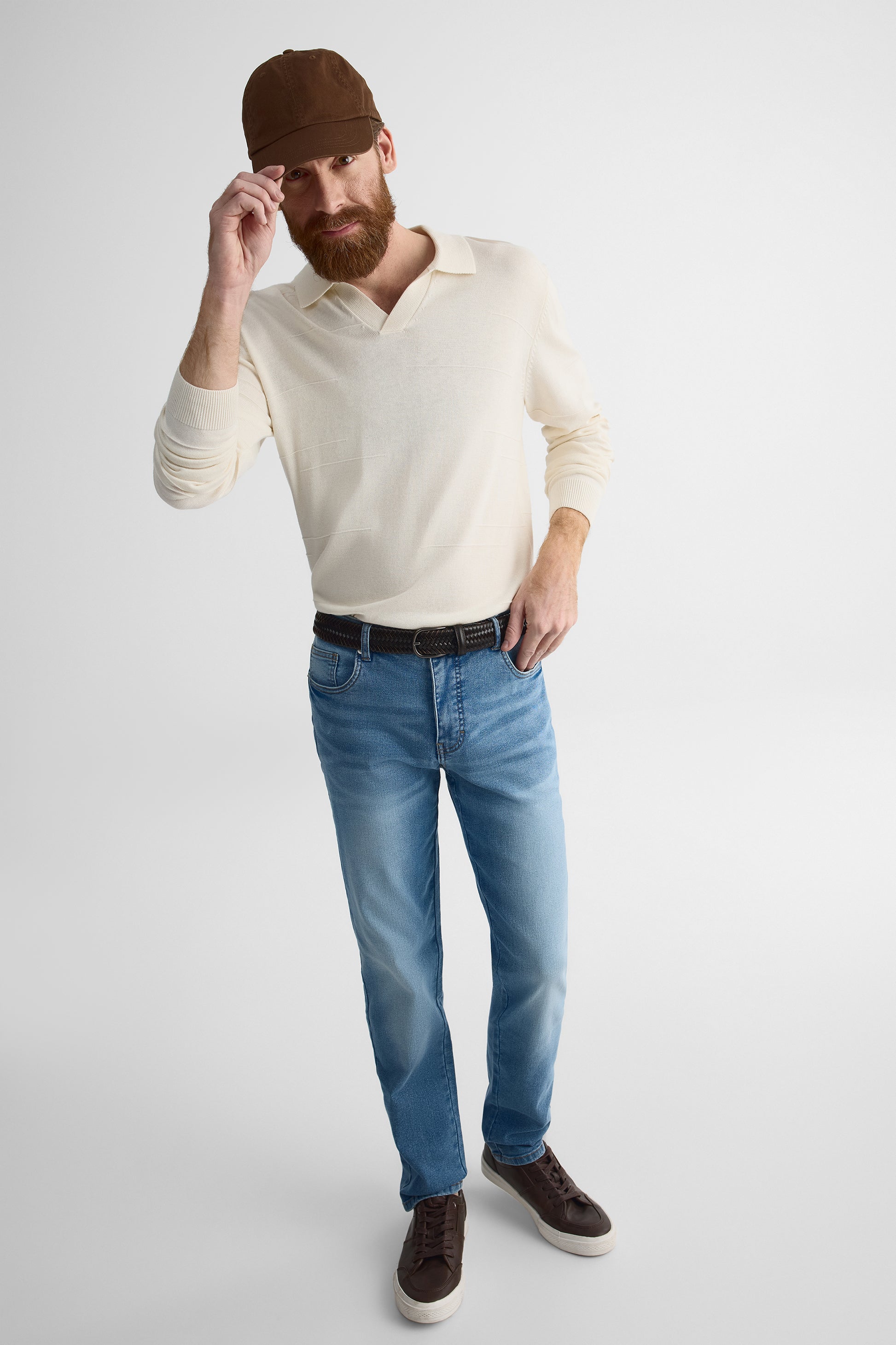Jeans 5 poches slim confort - Homme && DENIM MOYEN