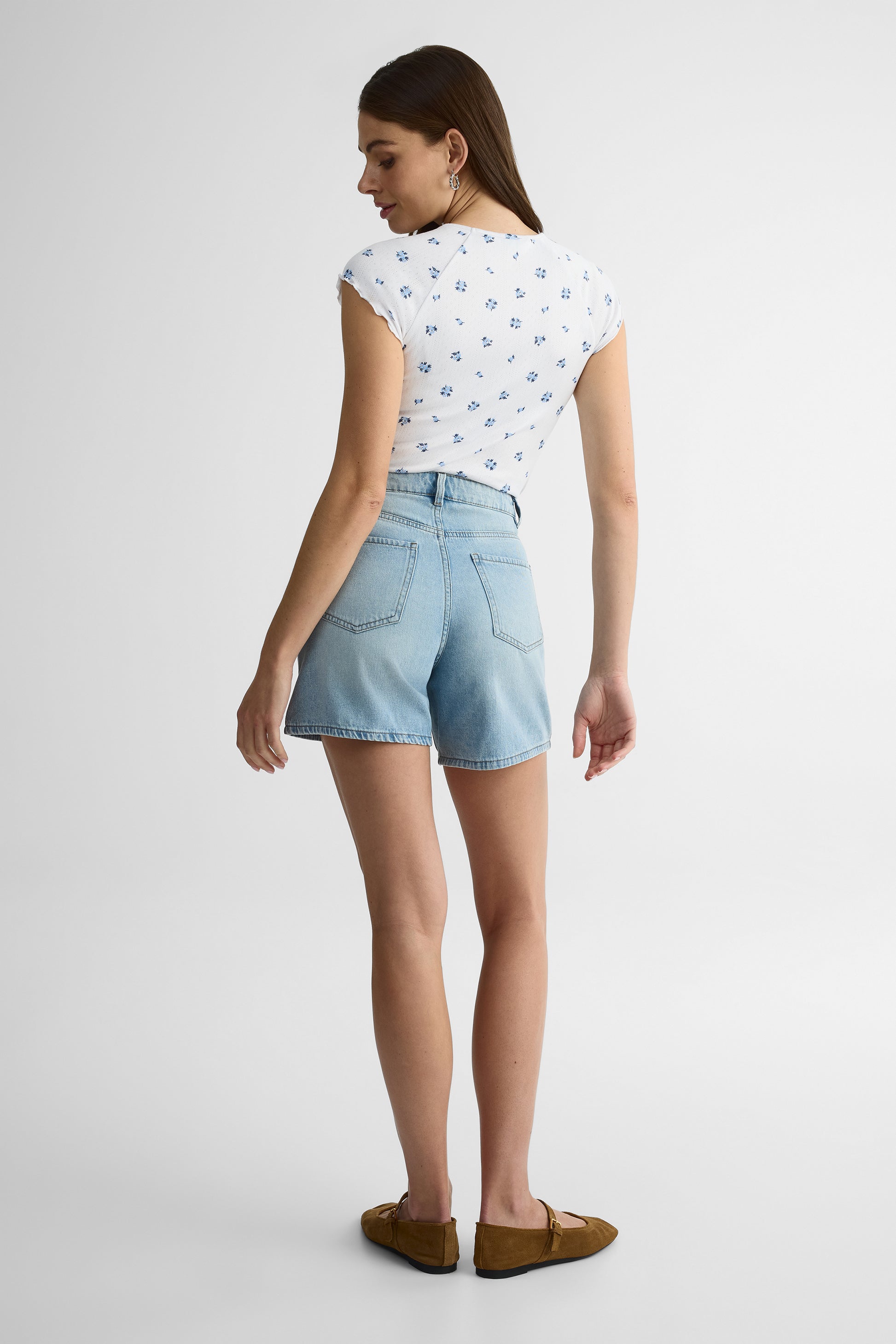 Short denim taille haute 80's – Femme && DENIM PALE