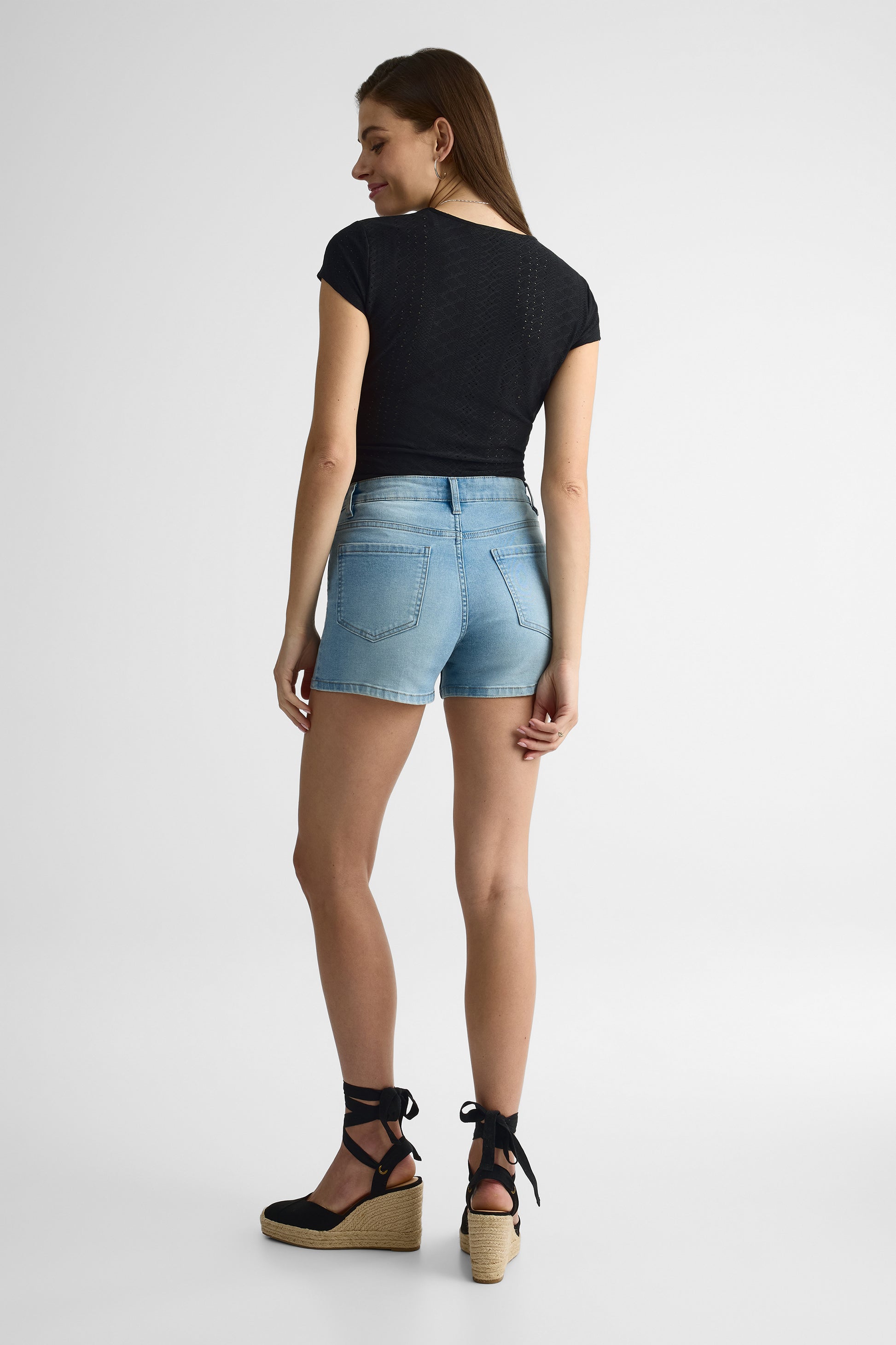 Short denim taille haute 80's – Femme && DENIM PALE