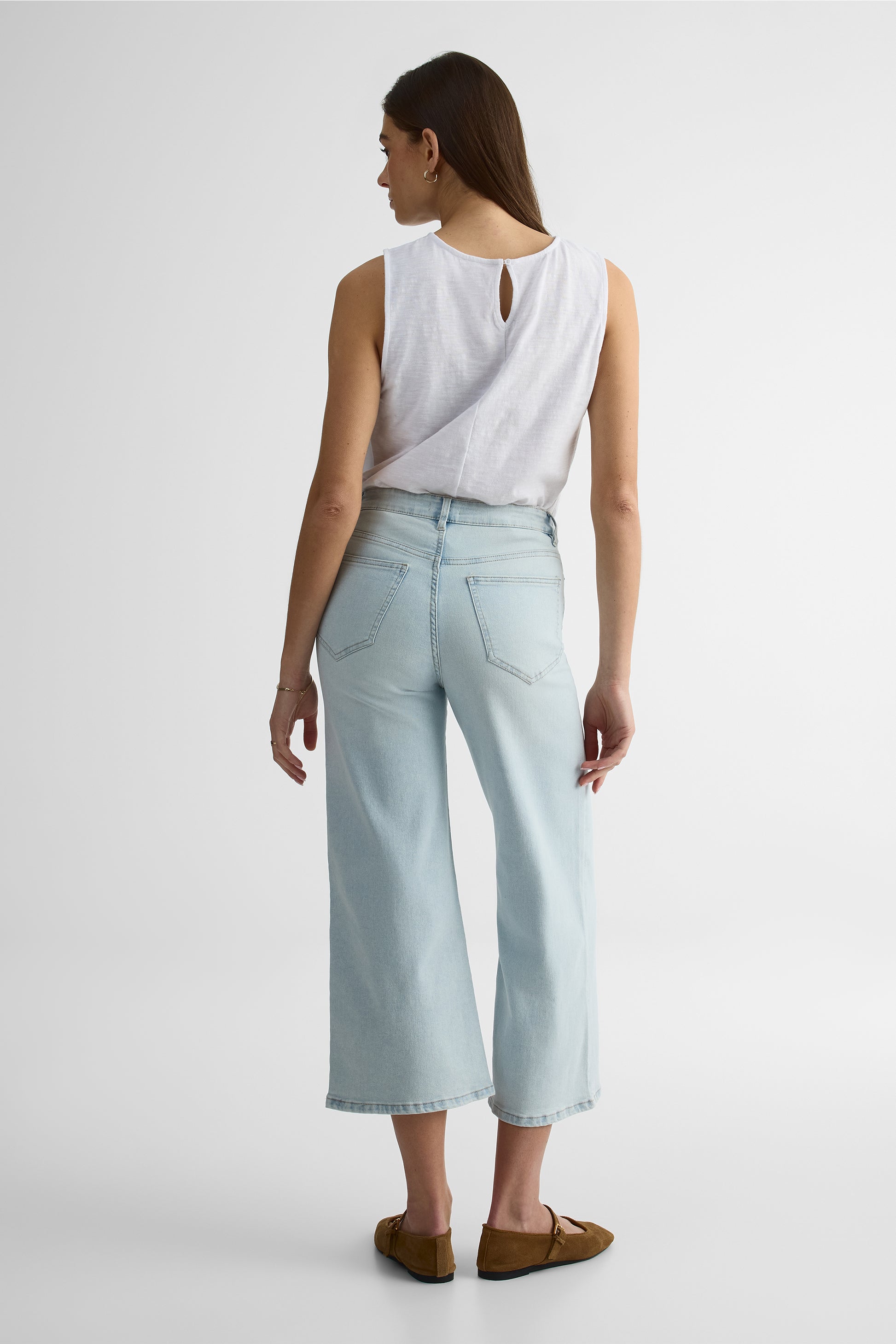 Jeans barrel taille haute – Femme && DENIM PALE