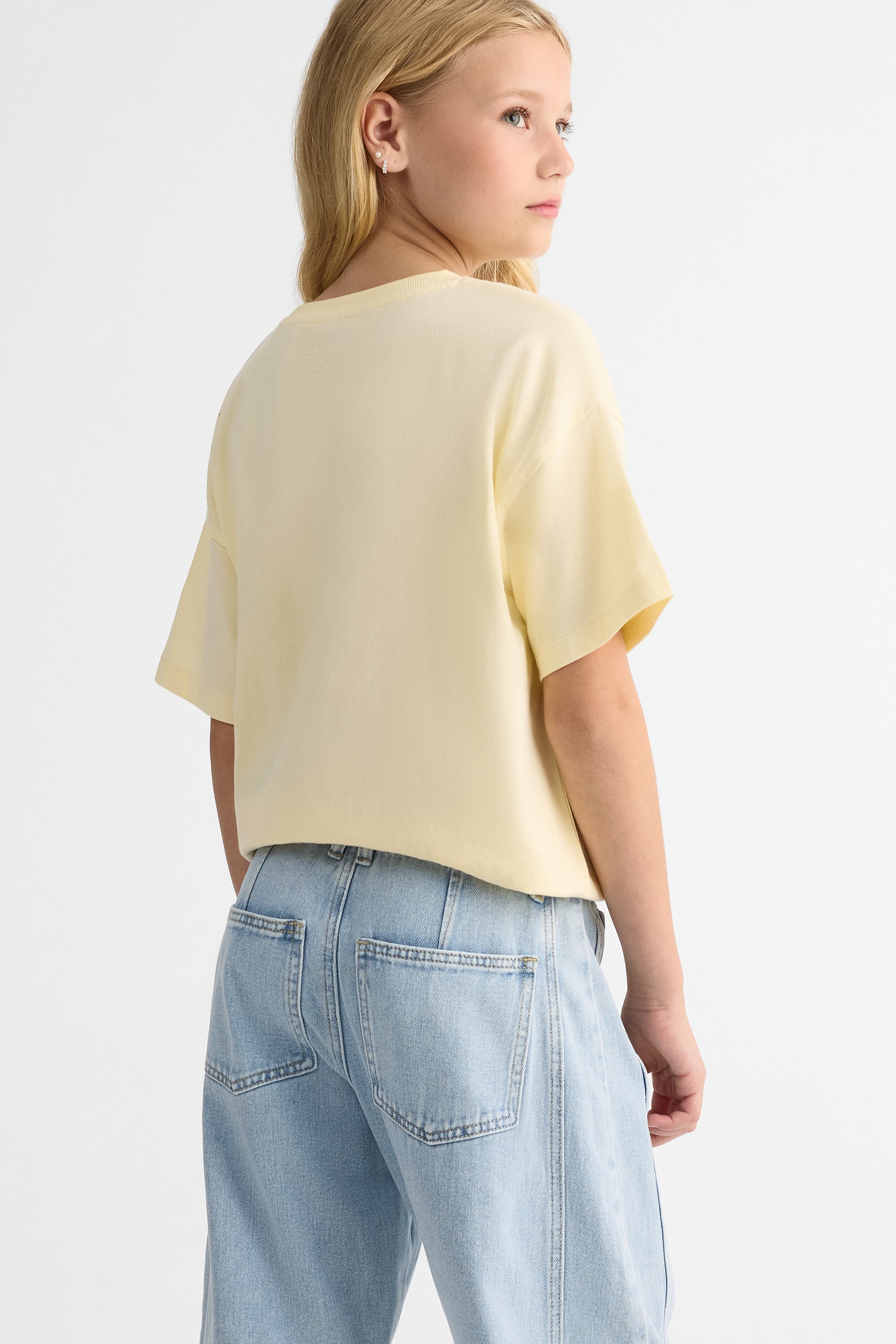 Pantalon jeans coupe barrel en denim - Ado fille && DENIM PALE