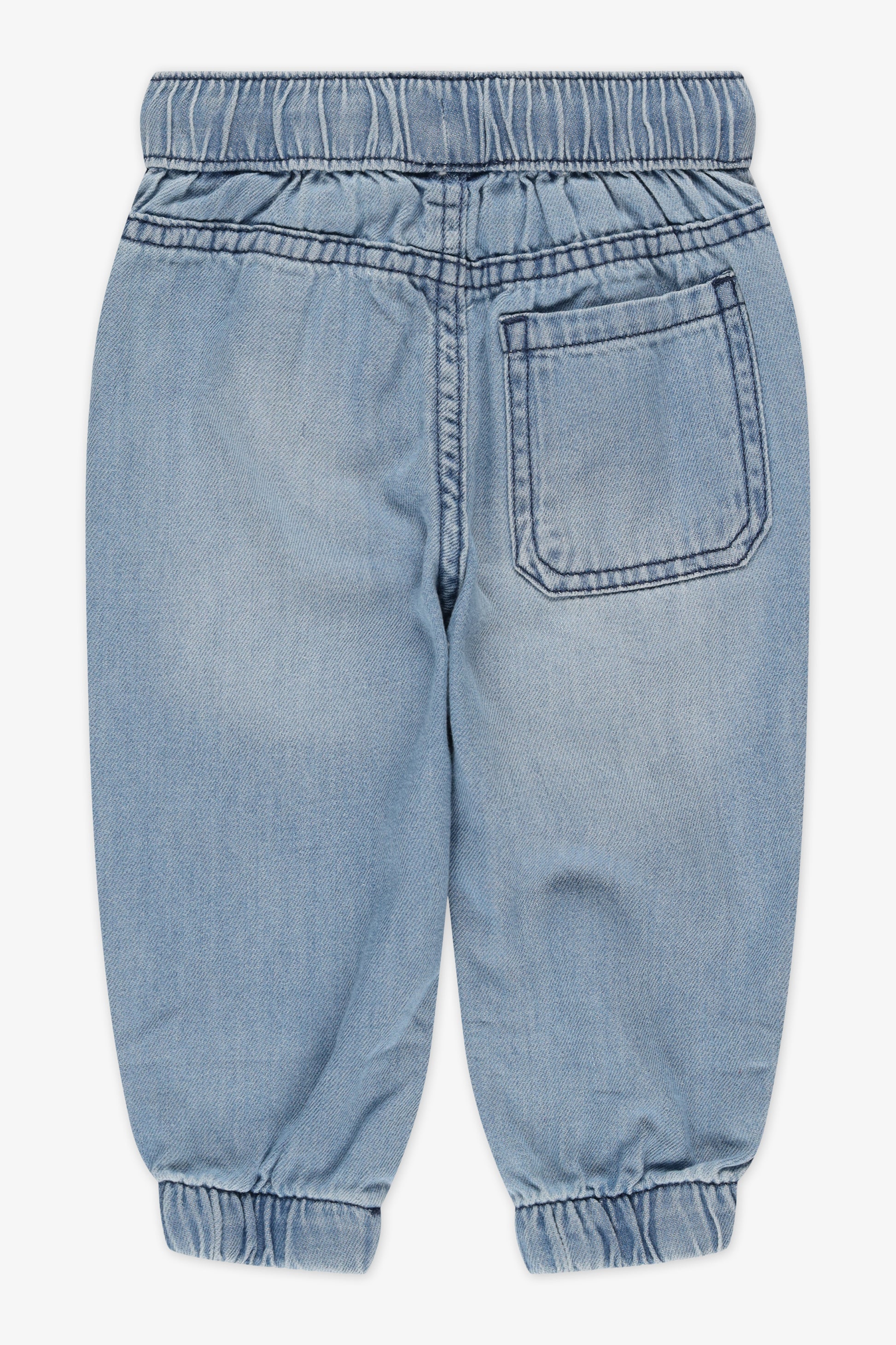 Jeans léger avec élastique et poches - Ado fille && DENIM PALE