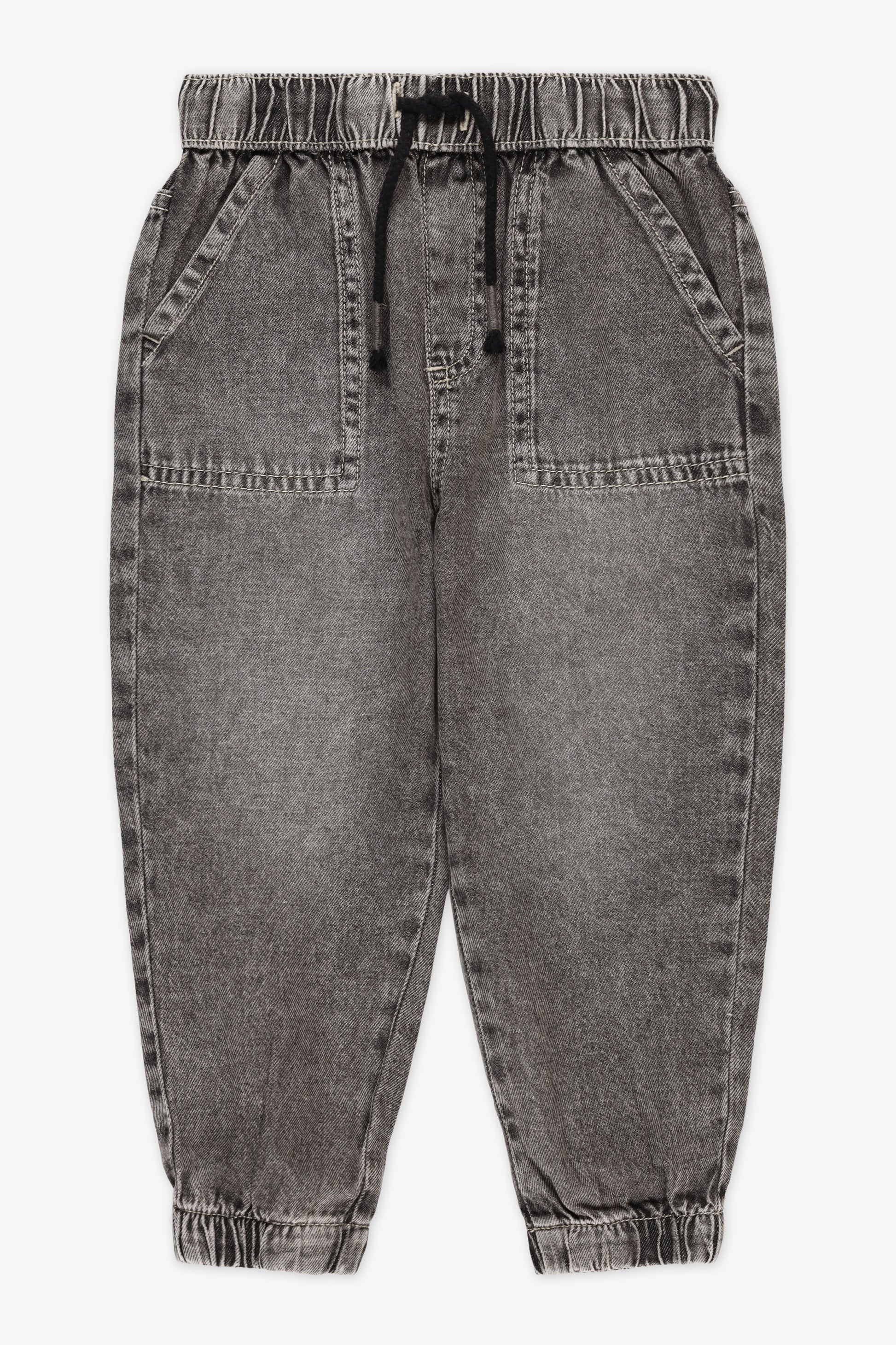 Jeans léger avec élastique et poches - Ado fille && DENIM GRIS