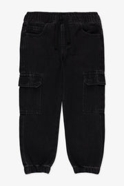 Jogger denim avec poches cargo - Bébé garçon && DENIM NOIR